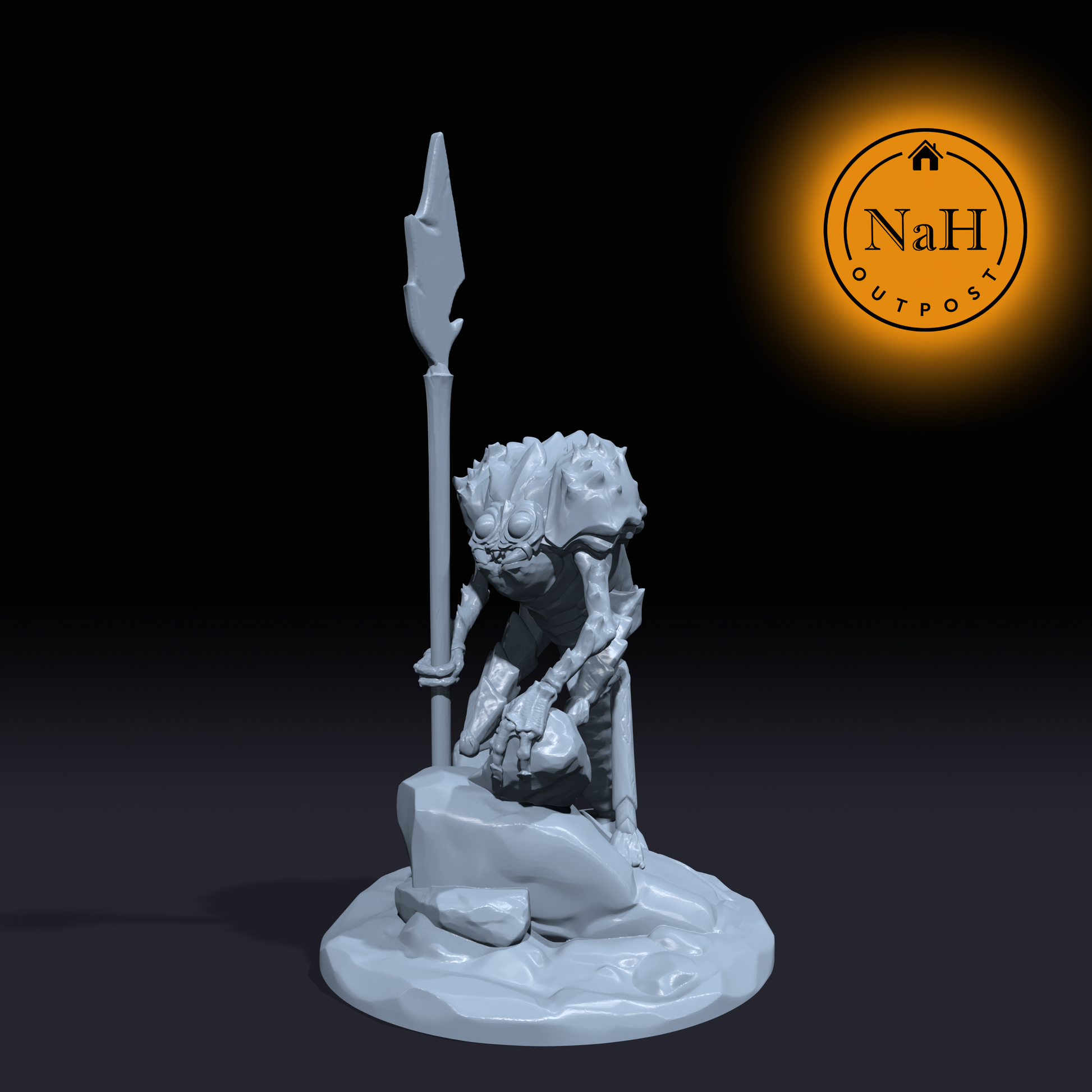 Zephyrus Frostbind, the Gelugon General | Ice Devil | Ice Fiend | Miniature for Tabletop games like D&D and War Gaming