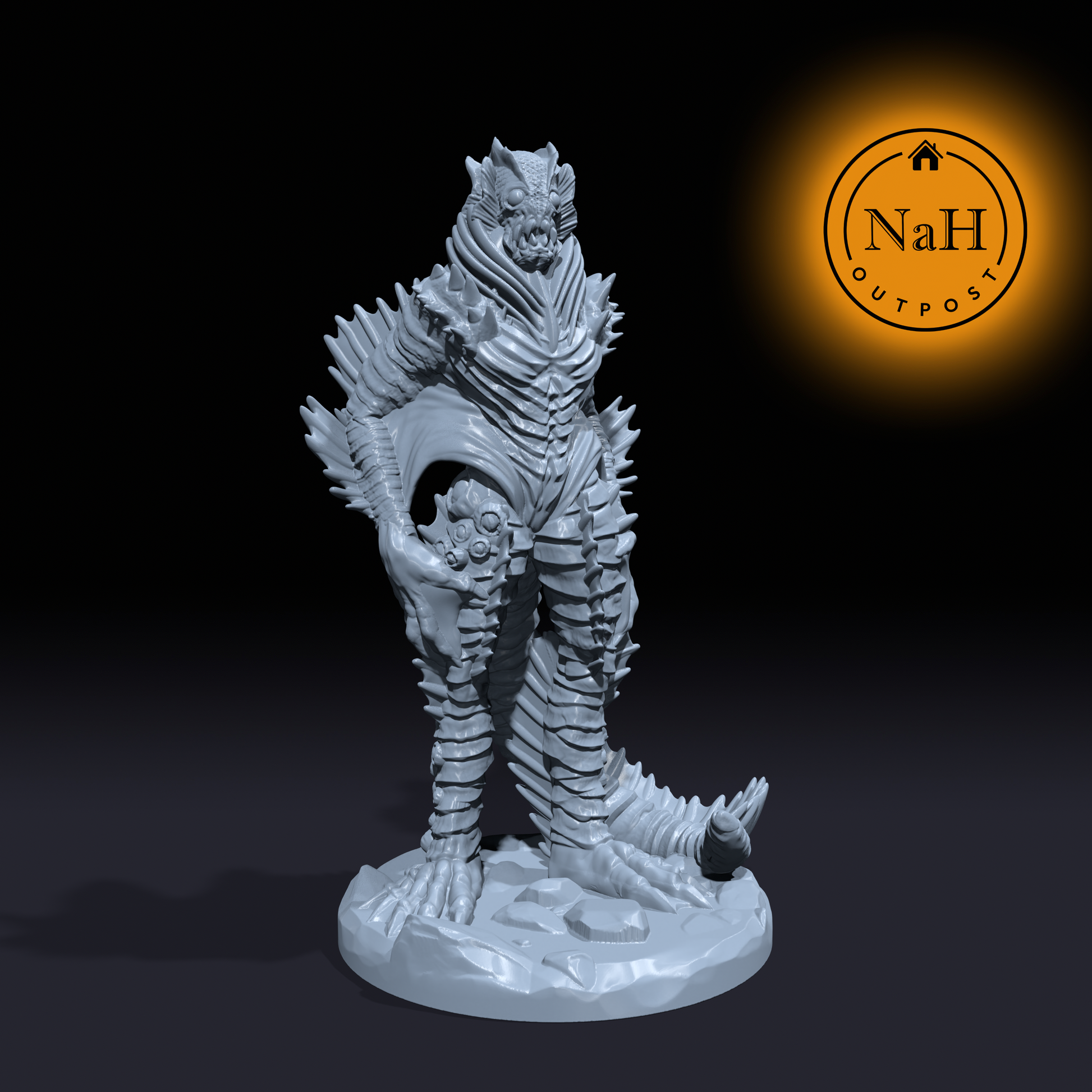 Kjara Swiftstrike | Sahuagin | Lagoon Lurker Miniature for Tabletop games like D&D and War Gaming