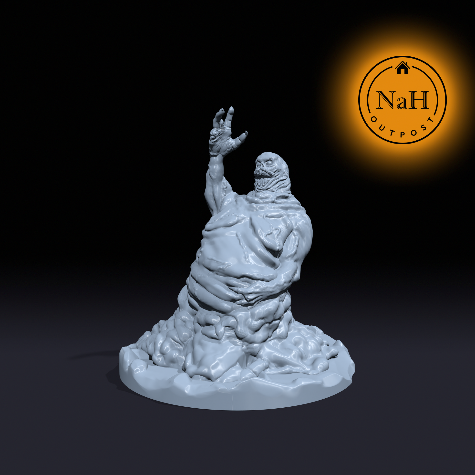 Mockingwail, Faceless Misery | Lemure | Larva Demon | Miniature for Tabletop games like D&D and War Gaming