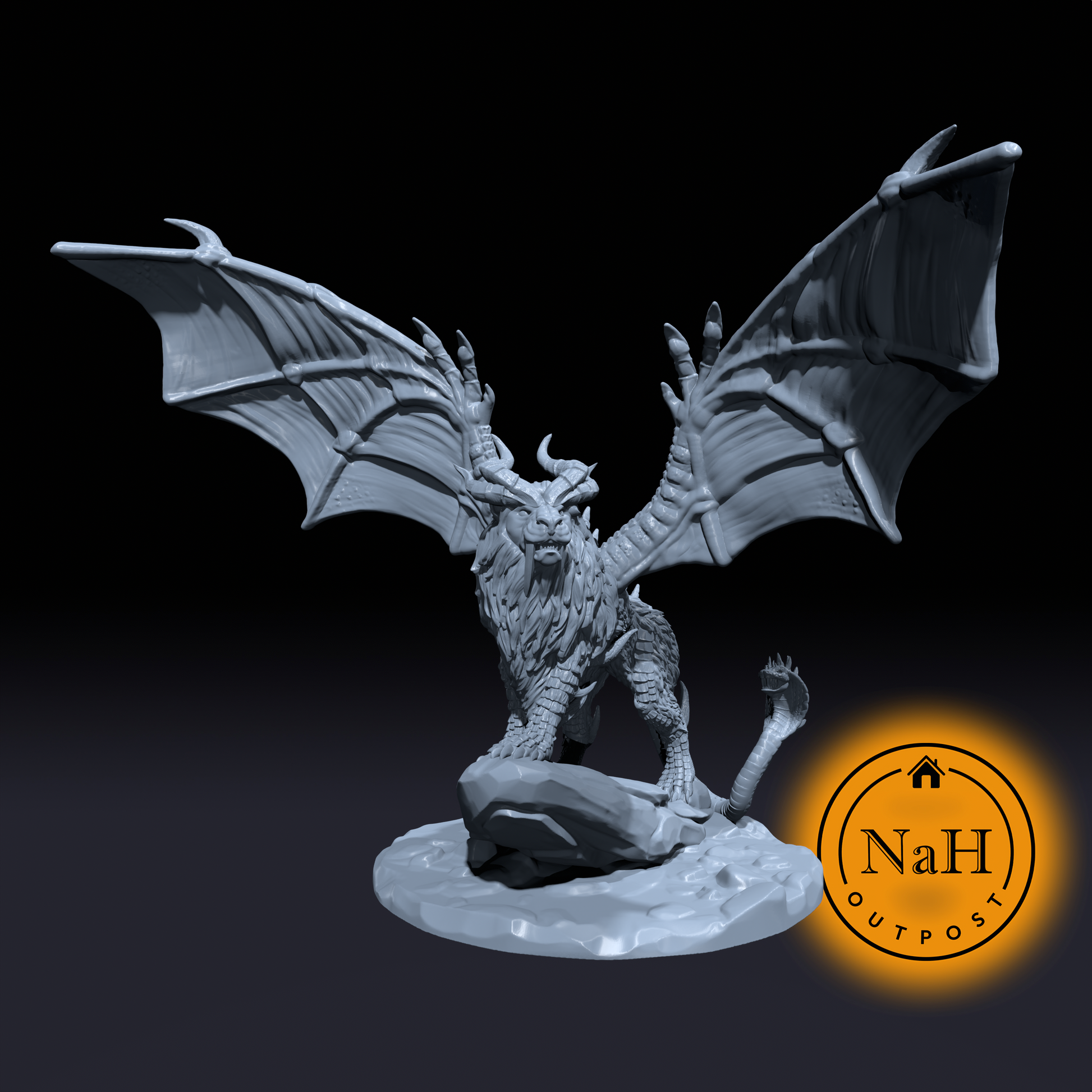 Venomheart, the Apex Predator | Alpha Chimera | Dire Chimera Miniature for Tabletop games like D&D and War Gaming