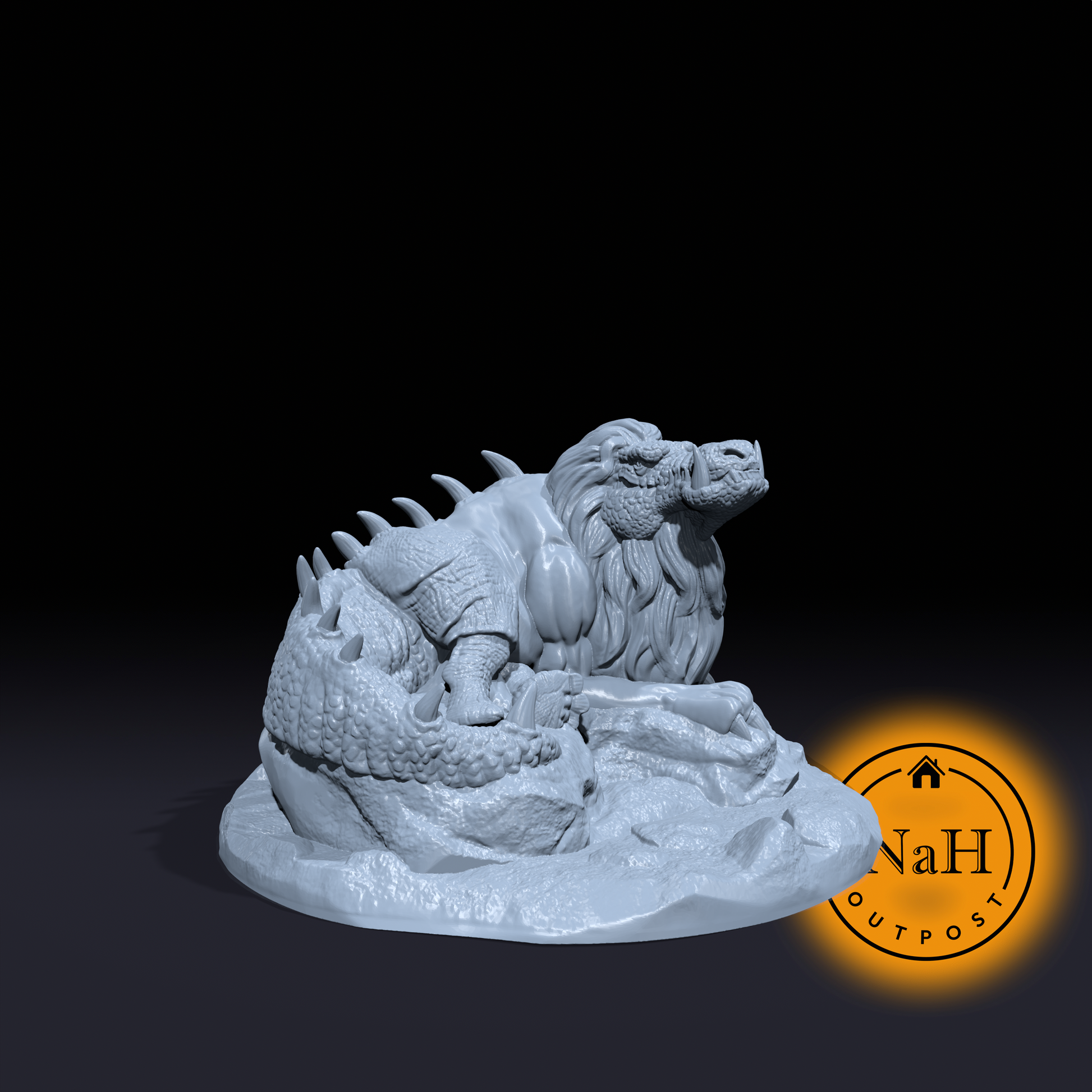 Dreadgaze, the Devourer | Ammut | Ammit Miniature for Tabletop games like D&D and War Gaming