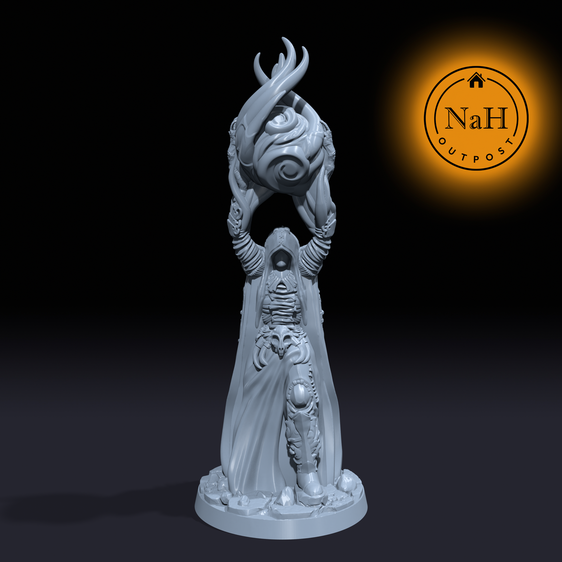 Rhazes, the Shadow Speaker | Necro Priest | Dark Wizard Miniature for Tabletop games like D&D 5e and TTRPG War Gaming