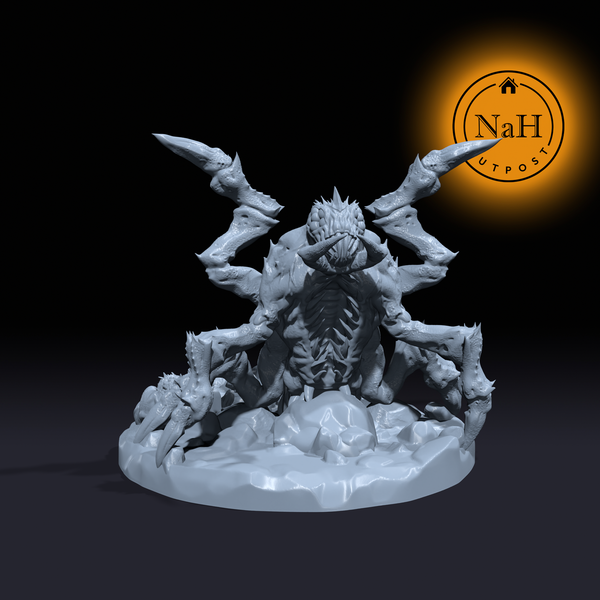 Skittermaw, the Chitinous Dread | Nightmare Golem Miniature for Tabletop games like D&D 5e and TTRPG War Gaming