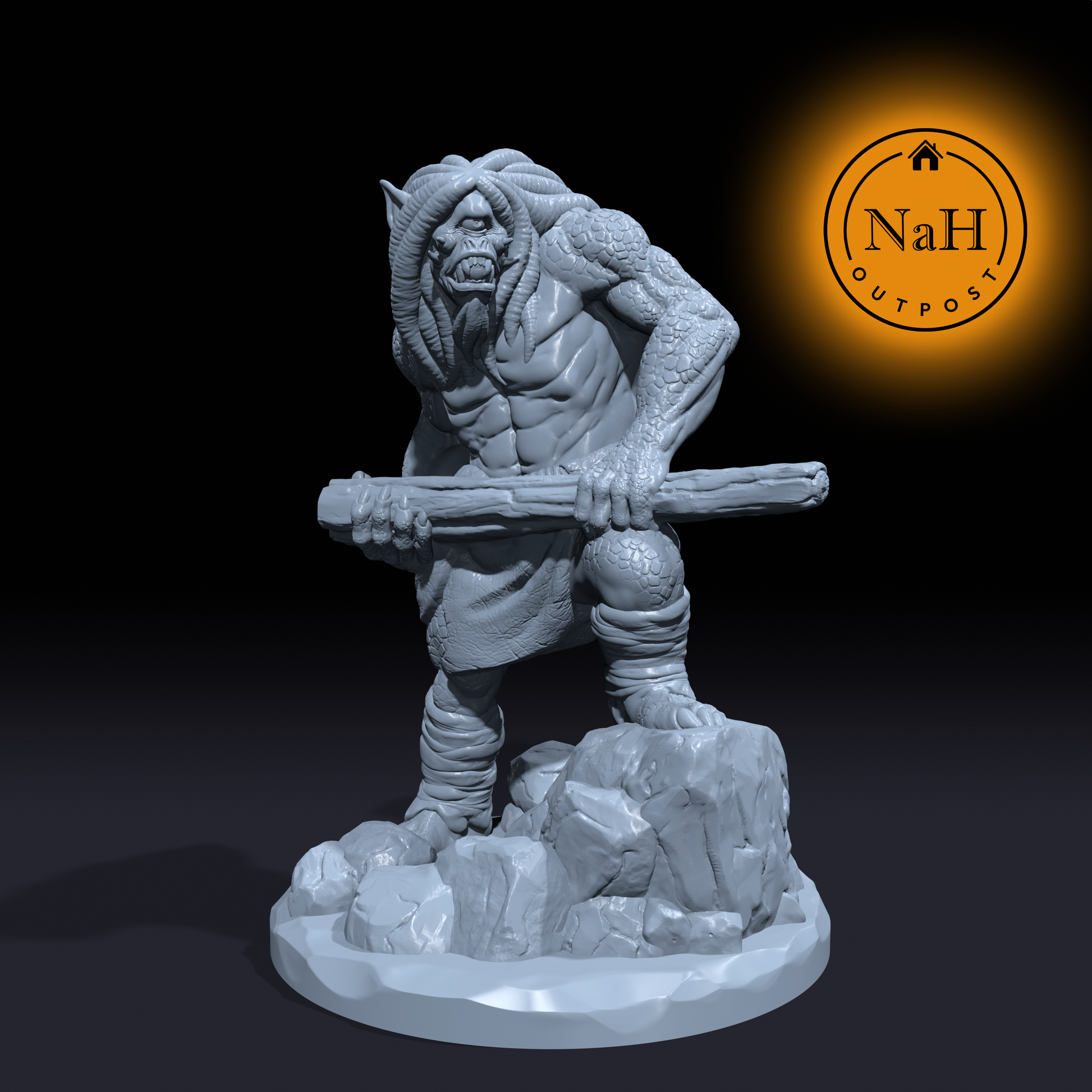 Gristlebone, the Cyclopean Brute | Papinijuwari Miniature for Tabletop games like D&D and War Gaming