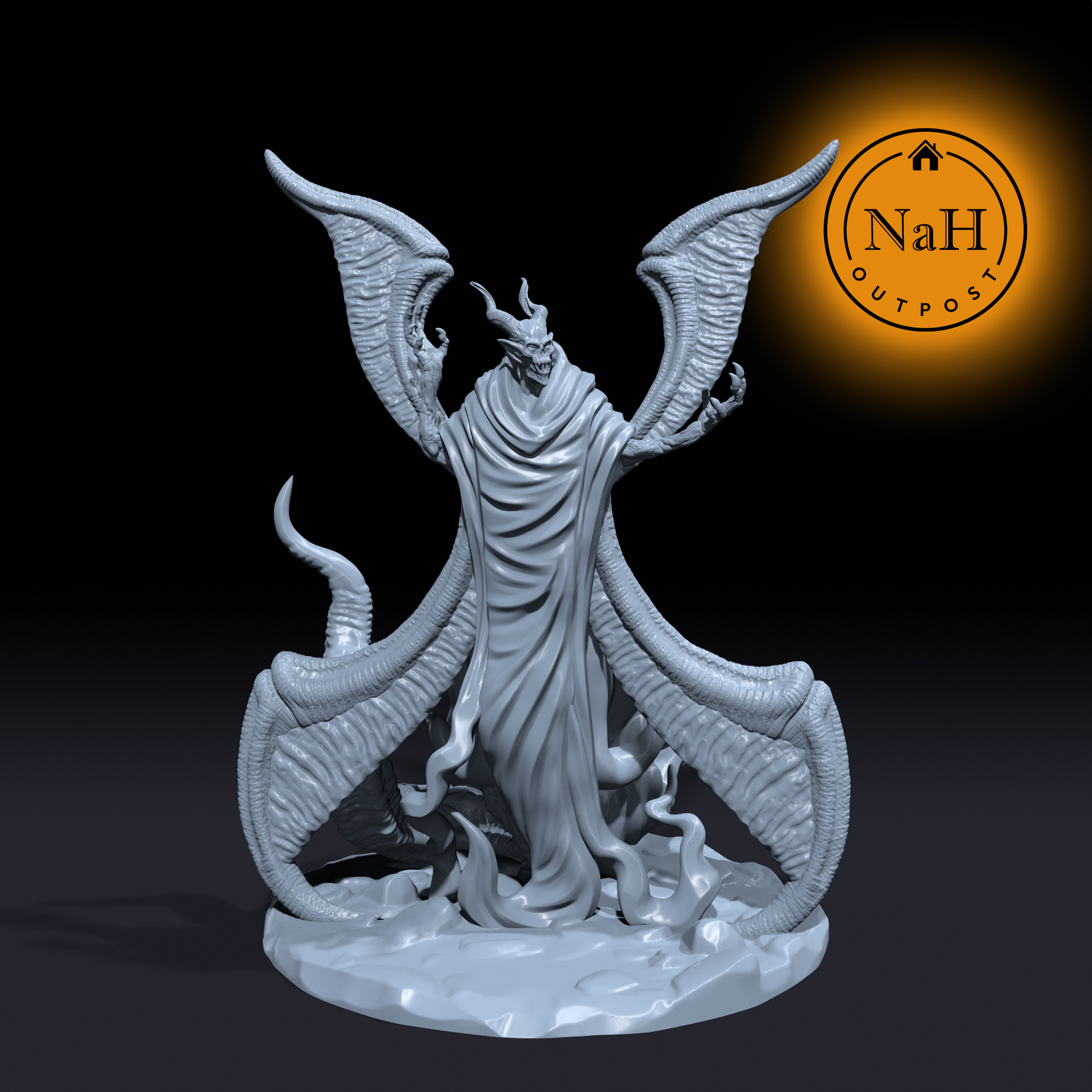 Skrilex, the Doom Herald | Prophet of Gloom | Demi-Lich Miniature for Tabletop games like D&D 5e and TTRPG War Gaming