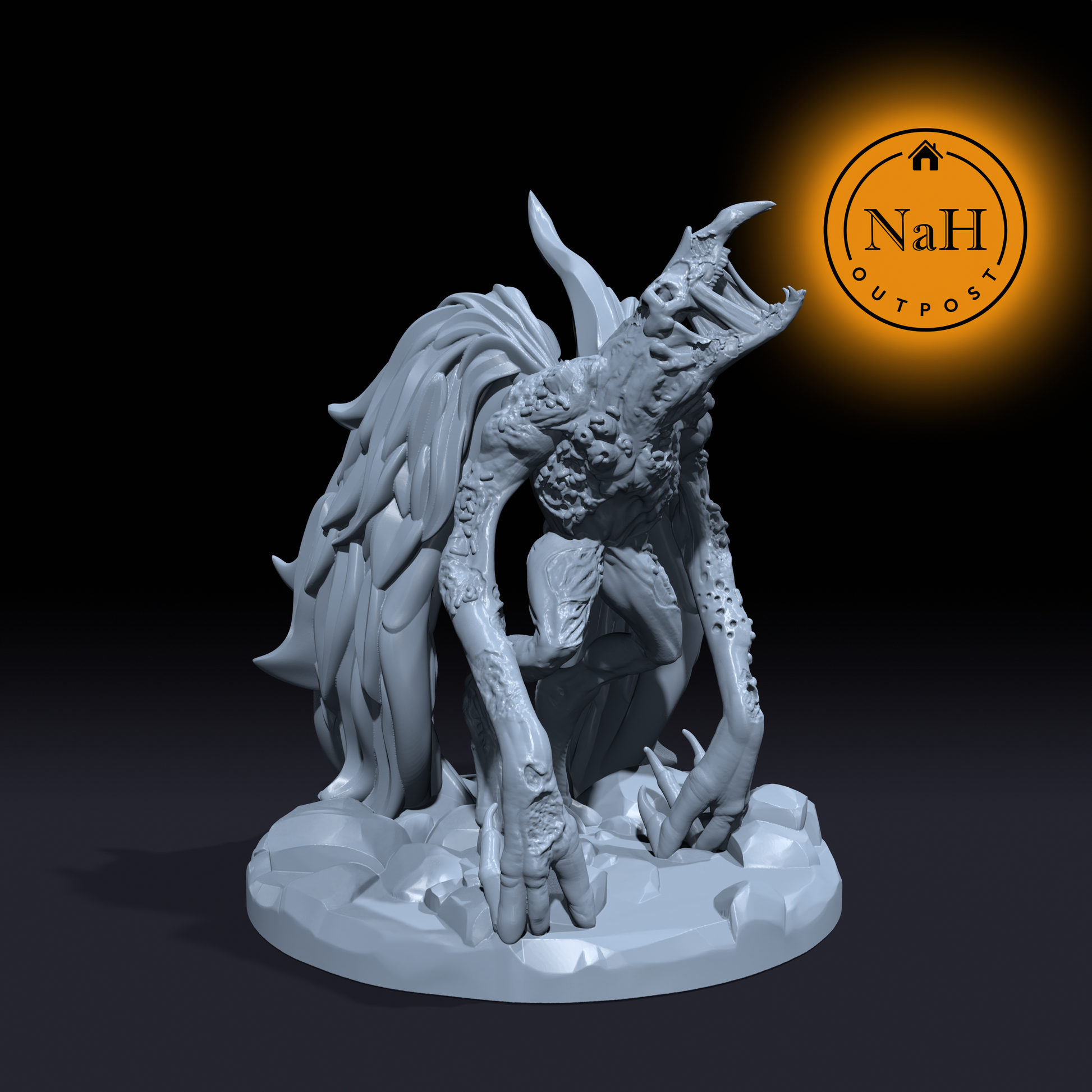 Festerwing, the Plague Fiend | Leukodaemon | Pestilence Daemon | Rot Wing Fiend Miniature for Tabletop games like D&D and War Gaming