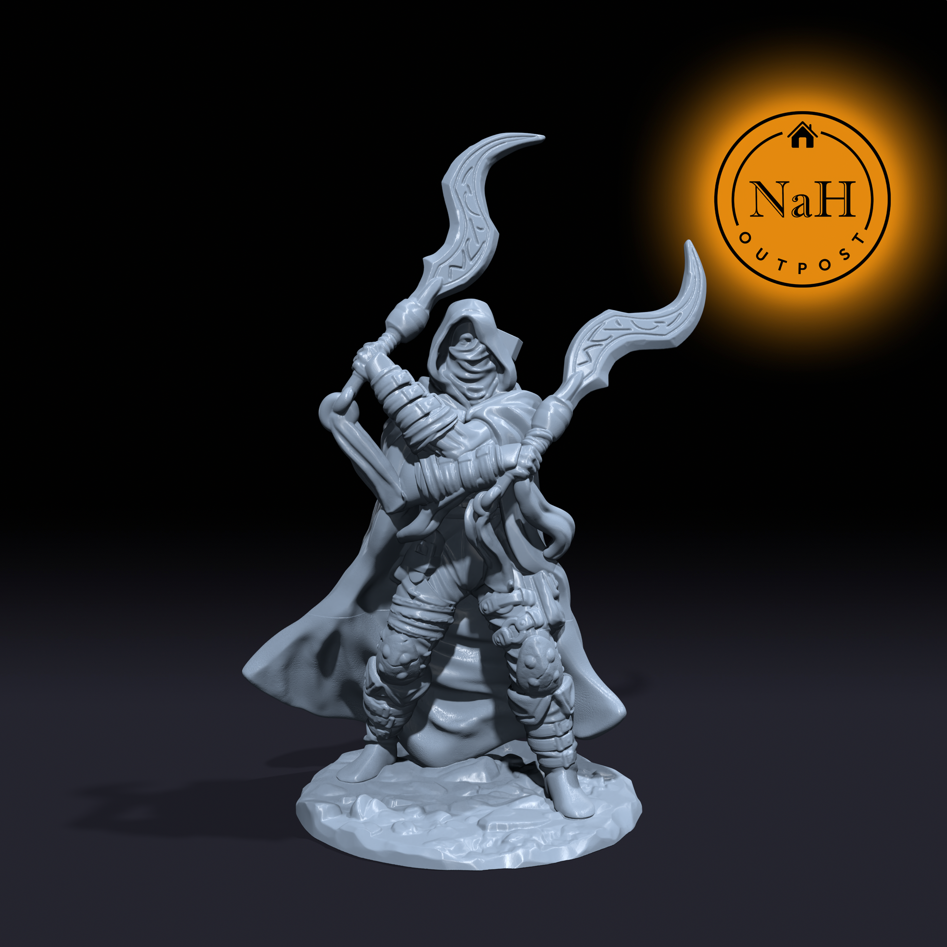 Damien Voidstrider | Shade Stalker | Human Shadow Rogue | Miniature for Tabletop games like D&D and War Gaming