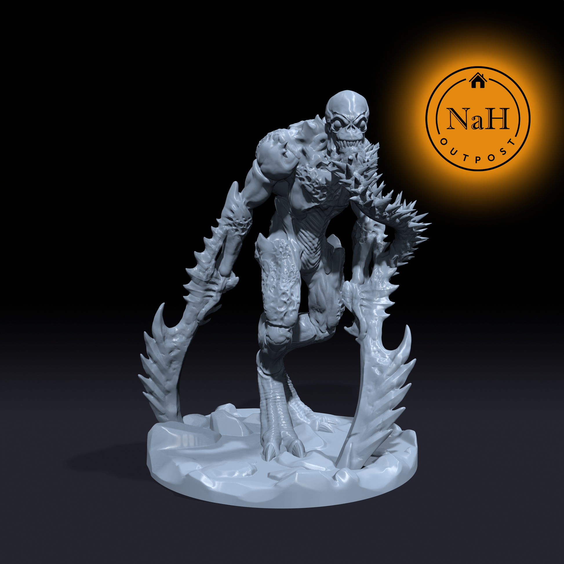 Barbflesh, the Spiked Fiend | Sin Devil | Razer Devil Miniature for Tabletop games like D&D 5e and TTRPG War Gaming