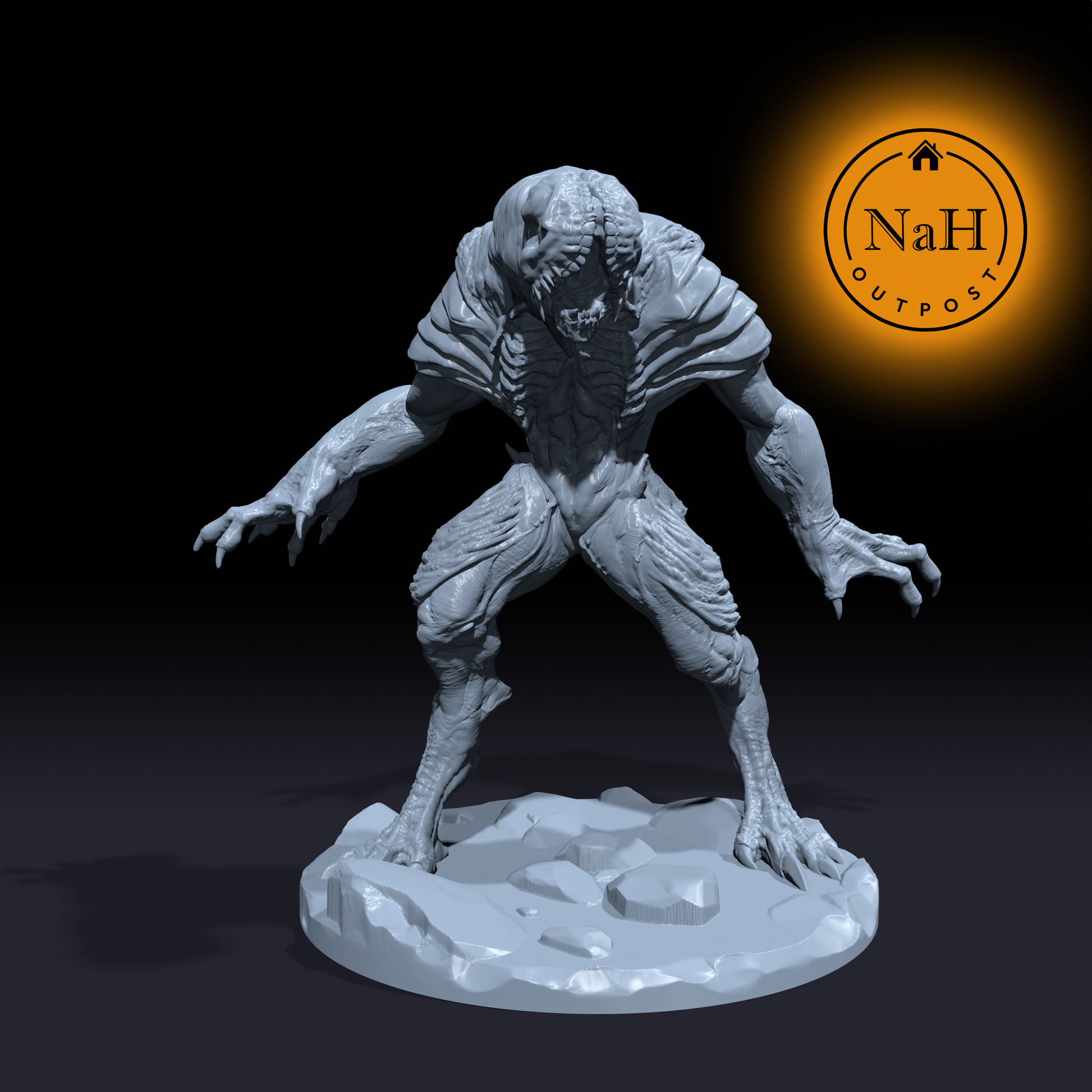 Fangmaw, the Giant Slough | Giant Slough | Aberration Miniature for Tabletop games like D&D and War Gaming| Dungeons and Dragons Mini