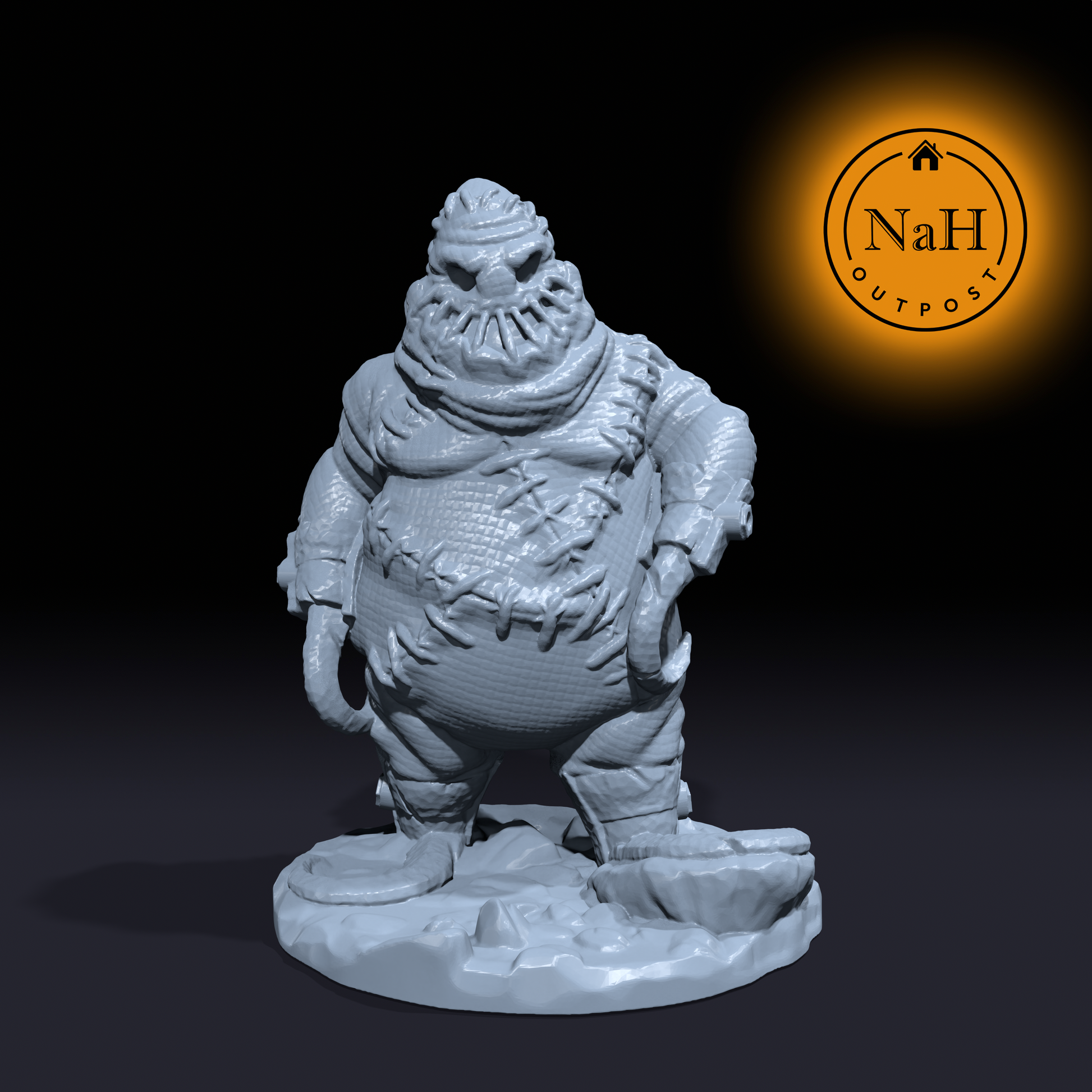 Threadgrim, the Patchwork Menace | Stitchwork Golem Miniature for Tabletop games like D&D and War Gaming