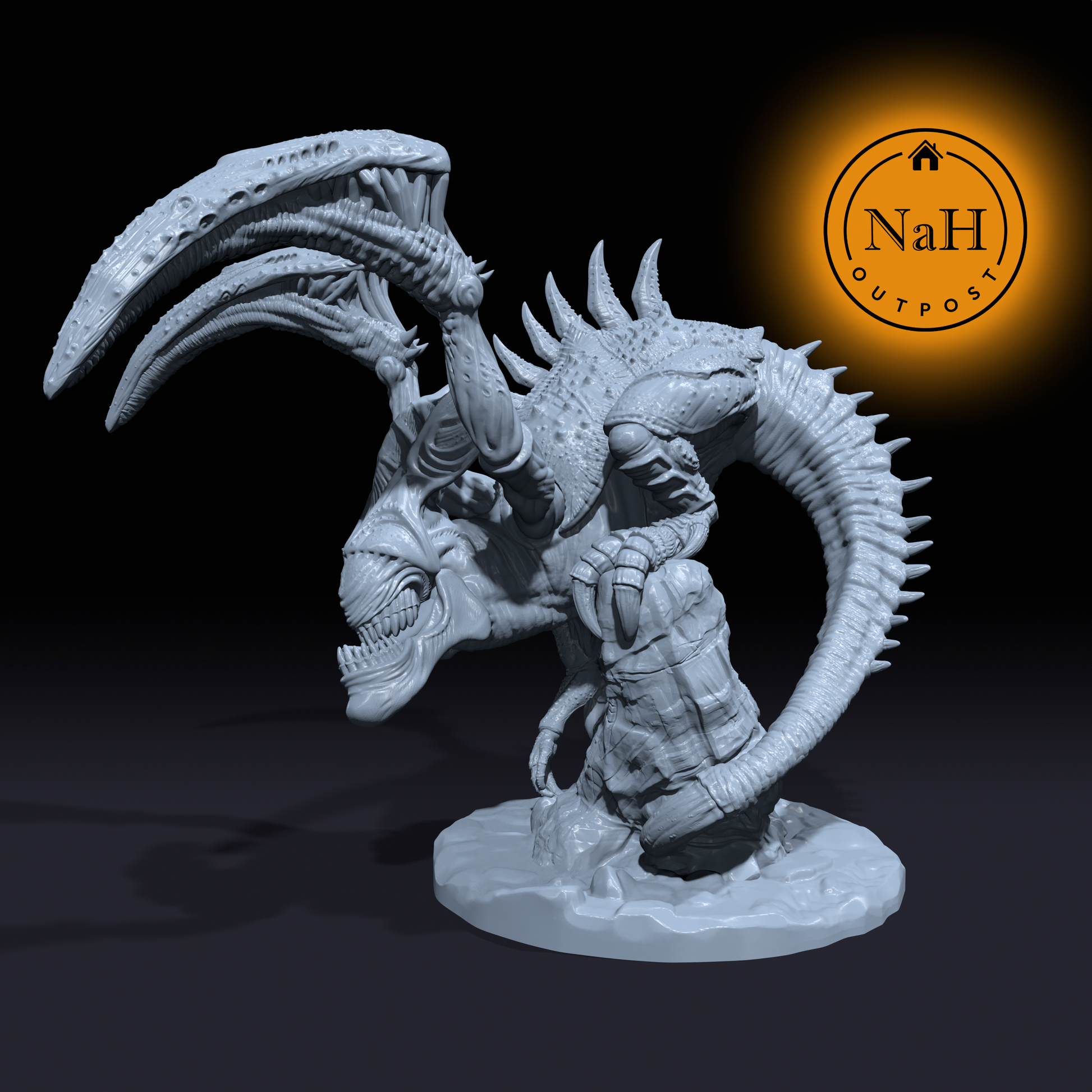 Razorclaw | Terror Fiend | Zergling Miniature for Tabletop games like D&D 5e and TTRPG War Gaming
