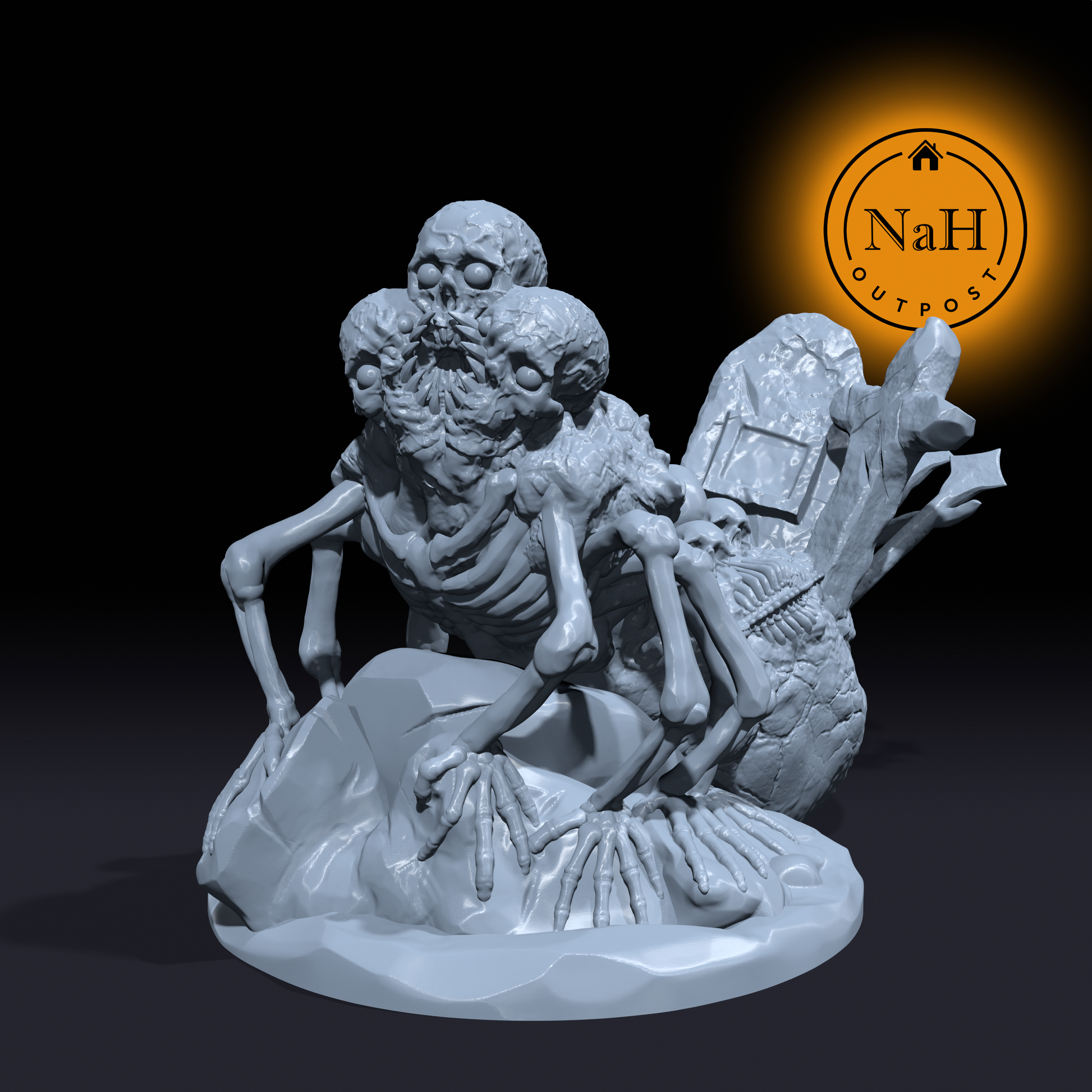 Tombshard, Guardian of the Boneyard | Tombstone Spider | Graveyard Golem Miniature for Tabletop games like D&D 5e and TTRPG War Gaming