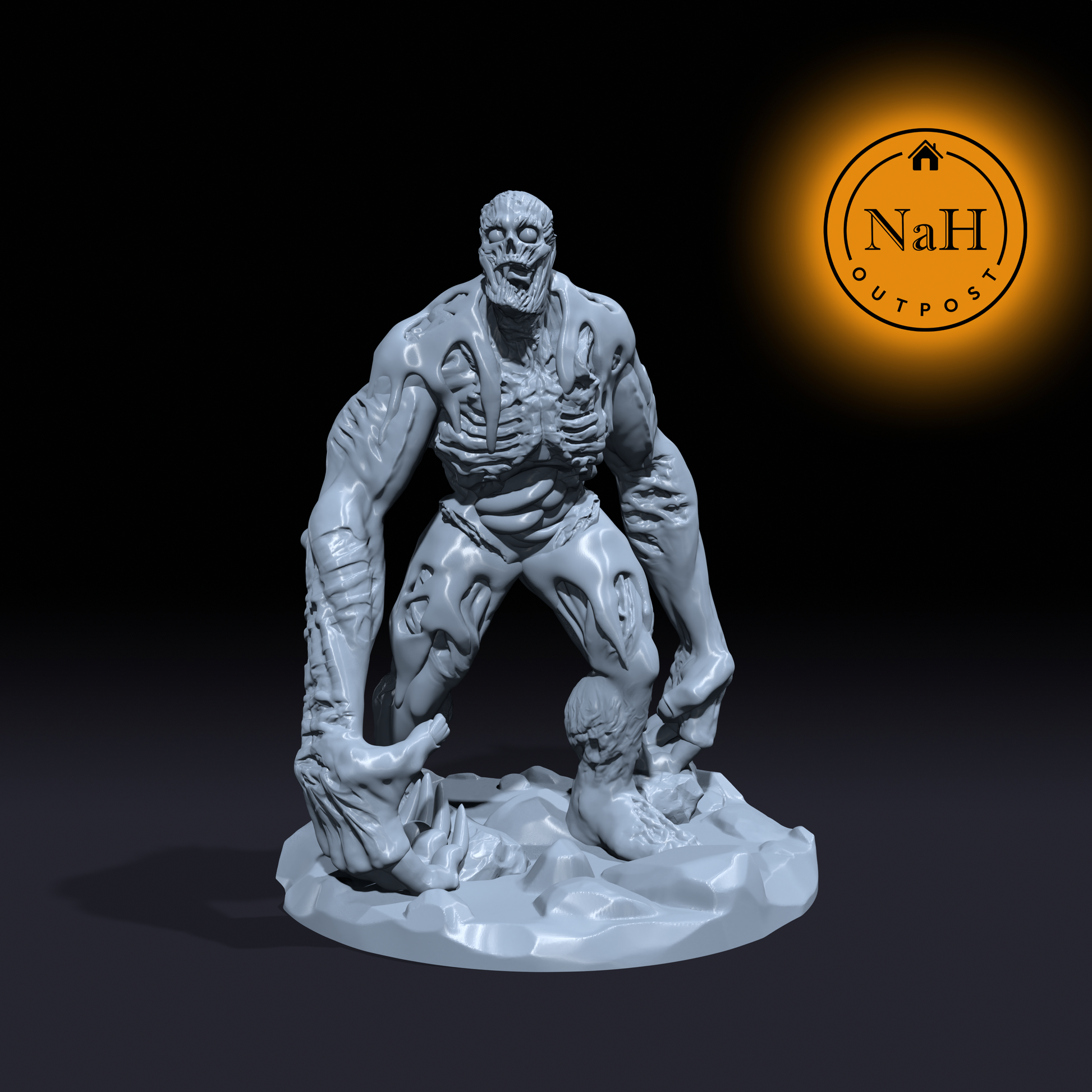 Rageborn, the Grave's Fury | Wrath Zombie | Undead Giant Miniature for Tabletop games like D&D 5e and TTRPG War Gaming