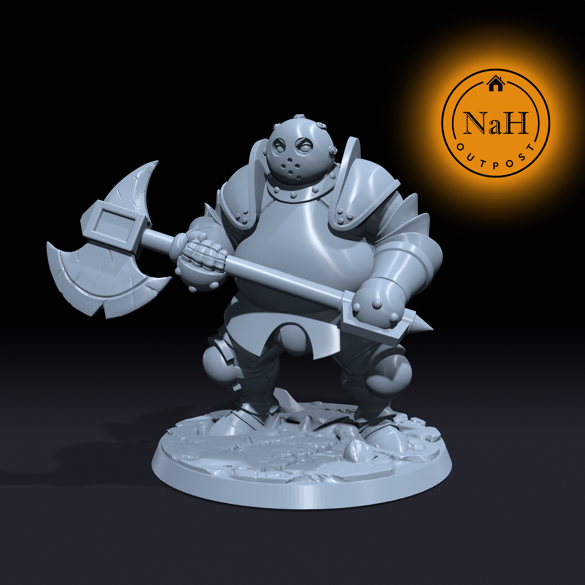 Dhruun | Bazuso | The Grey Knight | Mercenary miniature for Tabletop games like D&D and War Gaming| Dungeons and Dragons Mini | RN estudio