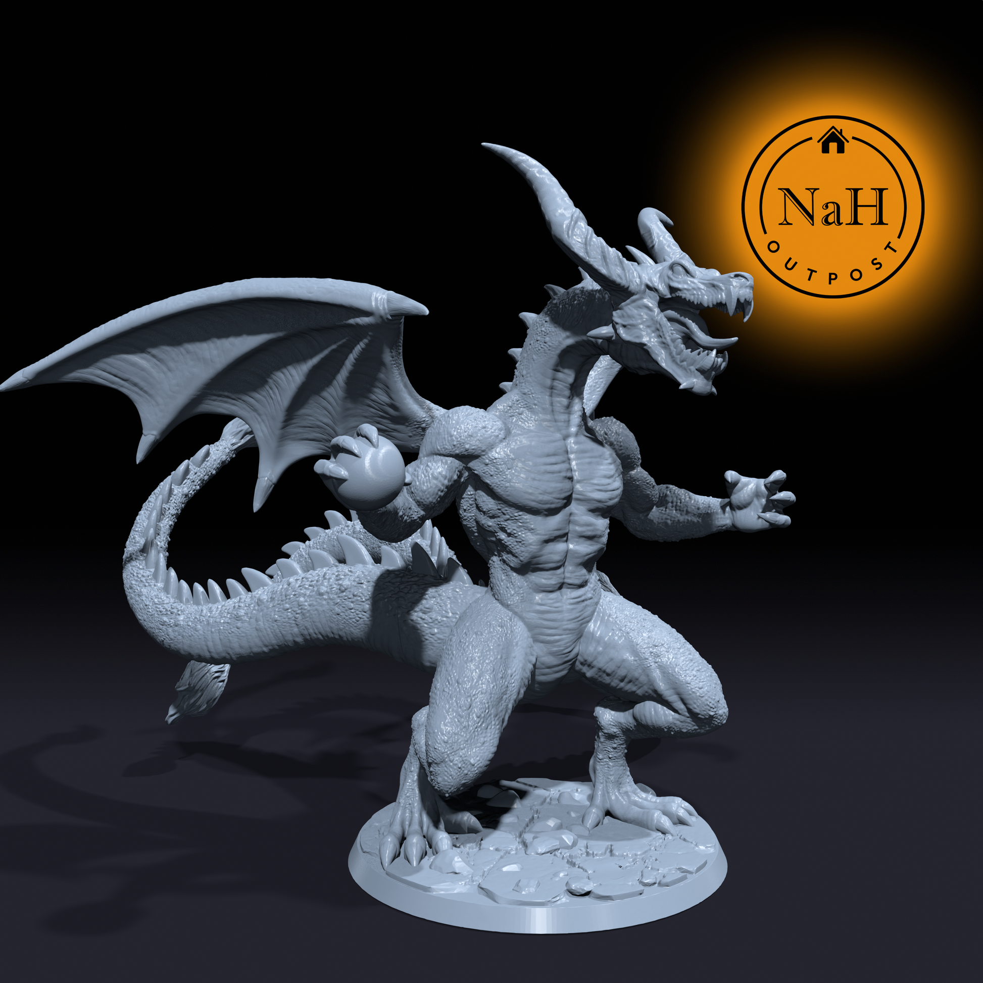 Shadowscale, the Corruptor | Baharan| Dragon Miniature for Tabletop games like D&D and War Gaming| Dungeons and Dragons Mini | RN estudio