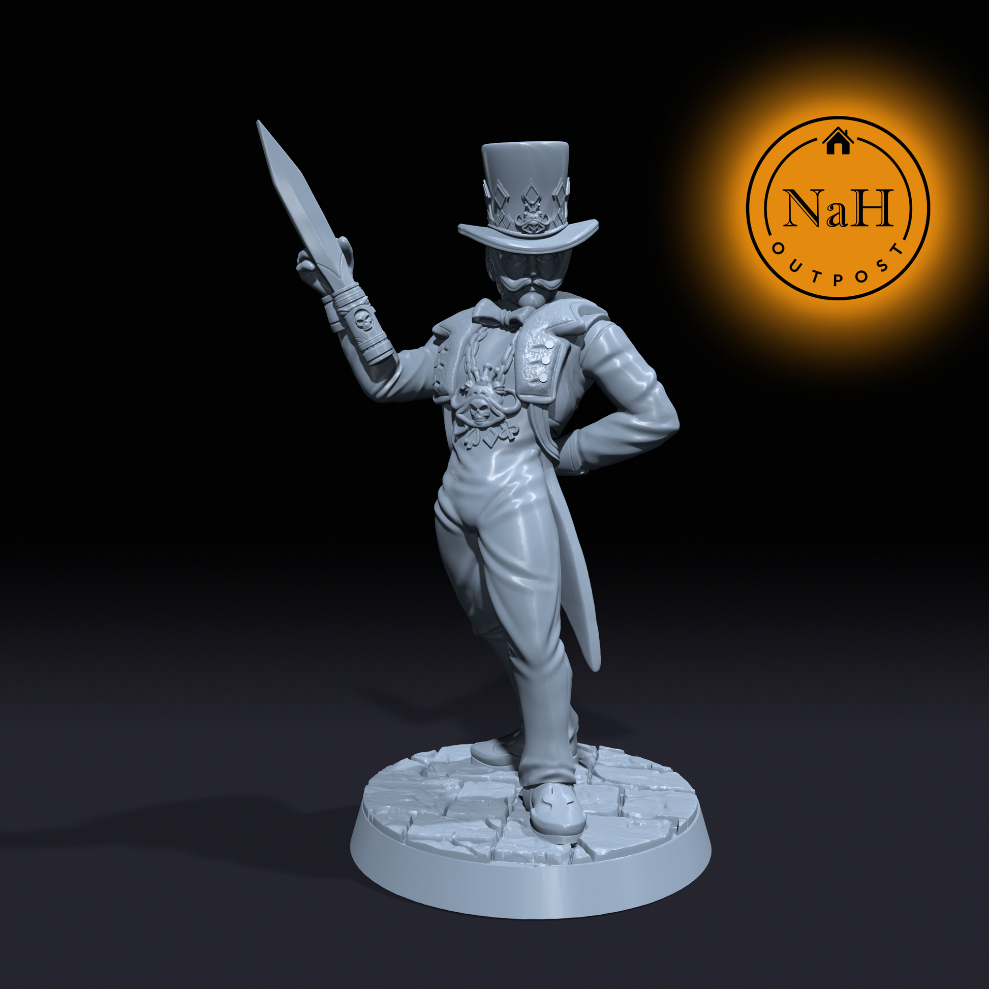 Alistair Gray | Dom Perignon | Male Bard or Rogue Assassin miniature for Tabletop games like D&D and War Gaming| Dungeons and Dragons Mini | RN estudio