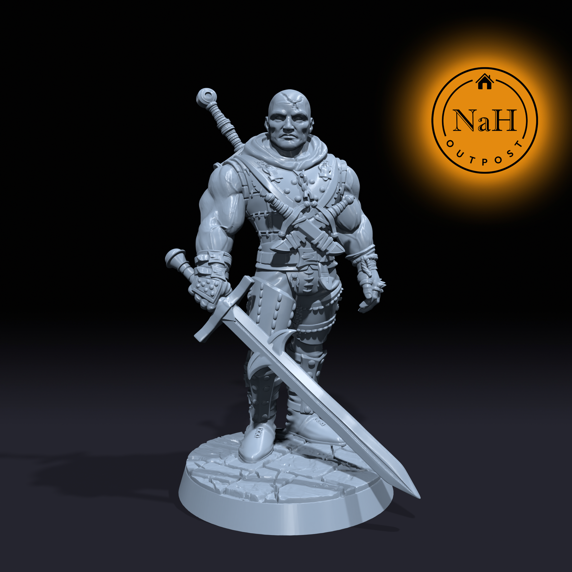 Khramdor Spellbreaker | Human or Goliath Fighter Mage Miniature | Tabletop Games D&D War Gaming | Dungeons and Dragons Mini