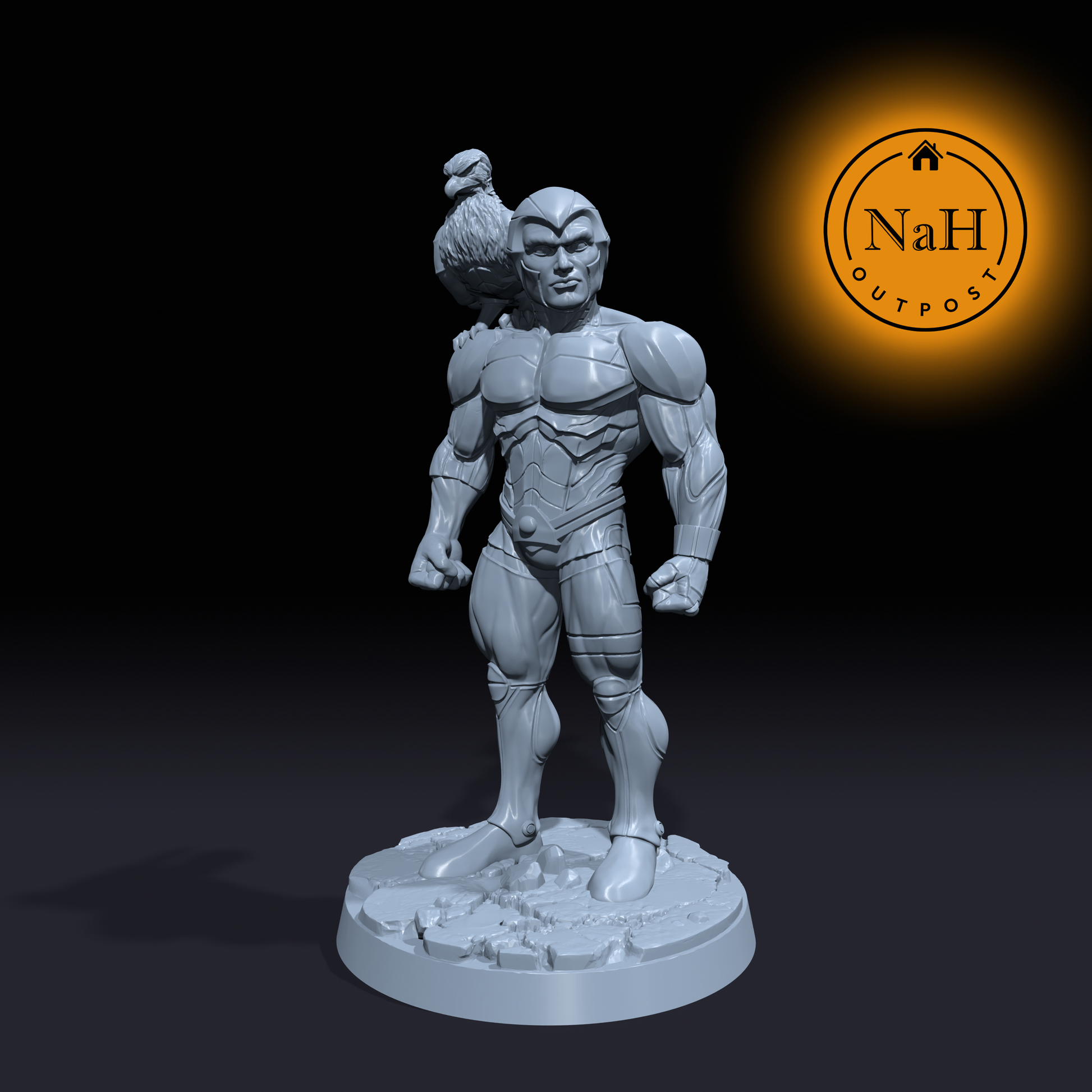 Kaelith Ironfeather | Hawkith with Familiar | Artificer | Solider miniature for Tabletop games like D&D and War Gaming| Dungeons and Dragons Mini | RN estudio