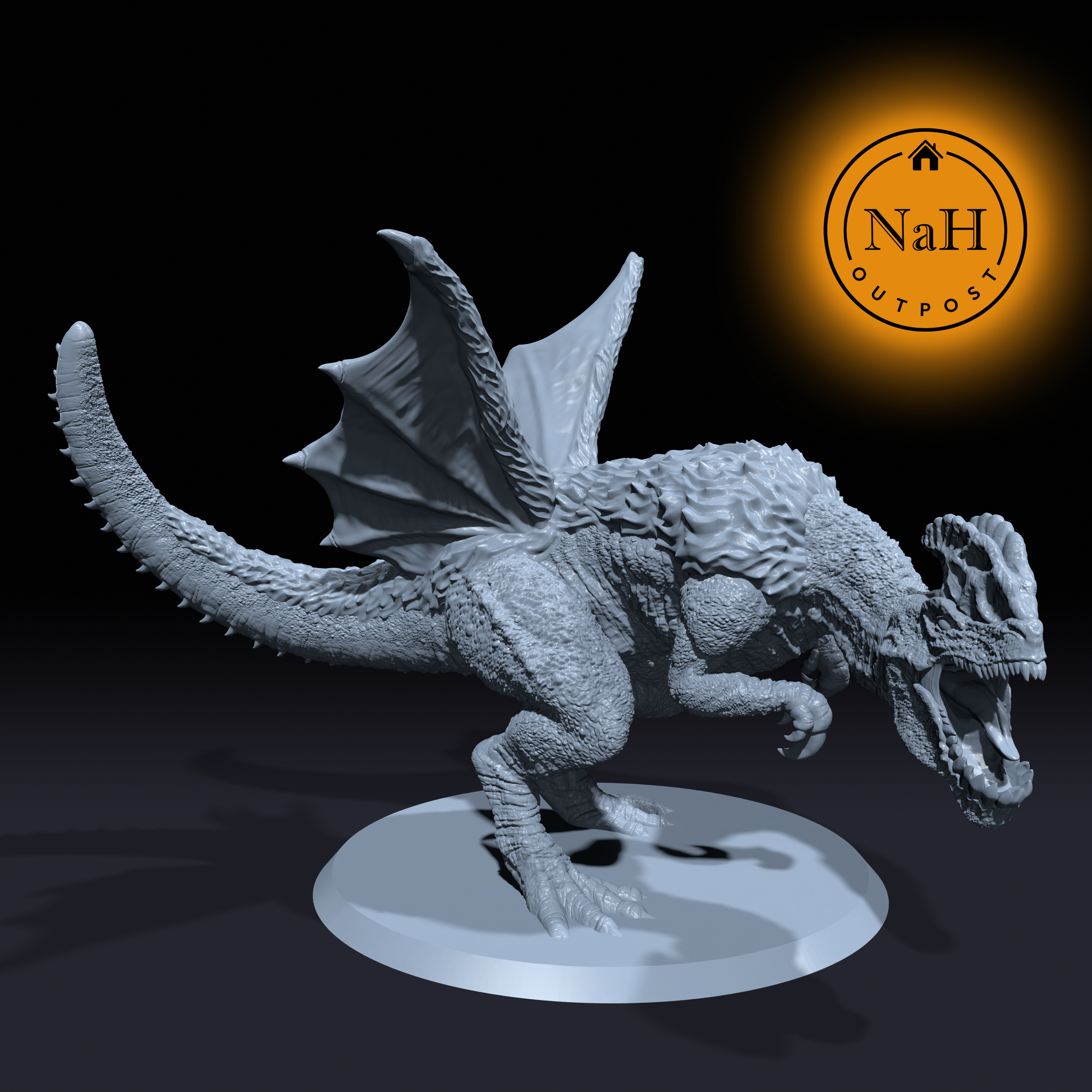 Scalebeak, the Winged Terror | Cockatrizard | Axebeak Dragon miniature for Tabletop games like D&D and War Gaming| Dungeons and Dragons Mini | RN estudio