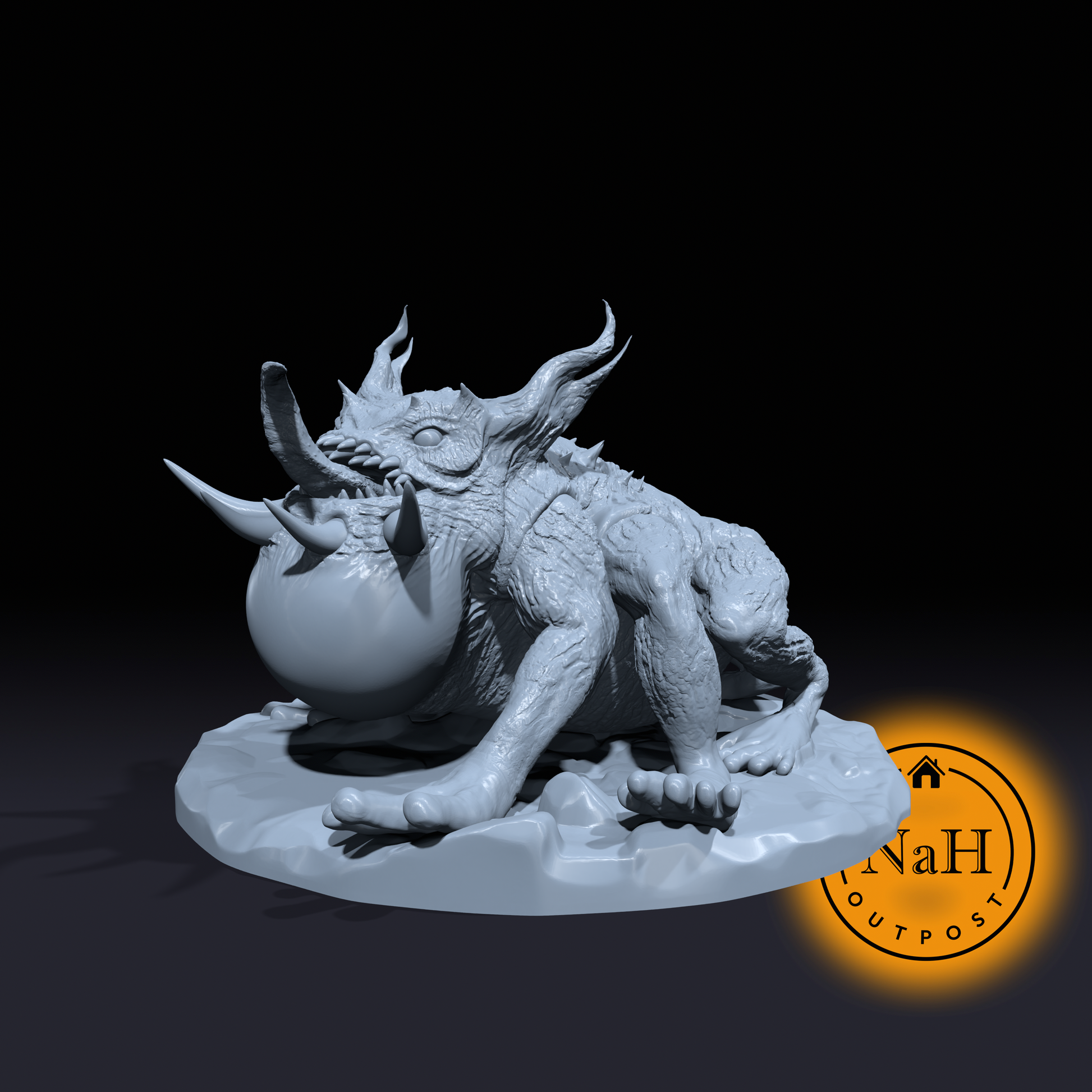 Toxus the Diretoad | Barkfrog | Giant Toad Miniature for Tabletop games like D&D 5e and TTRPG War Gaming