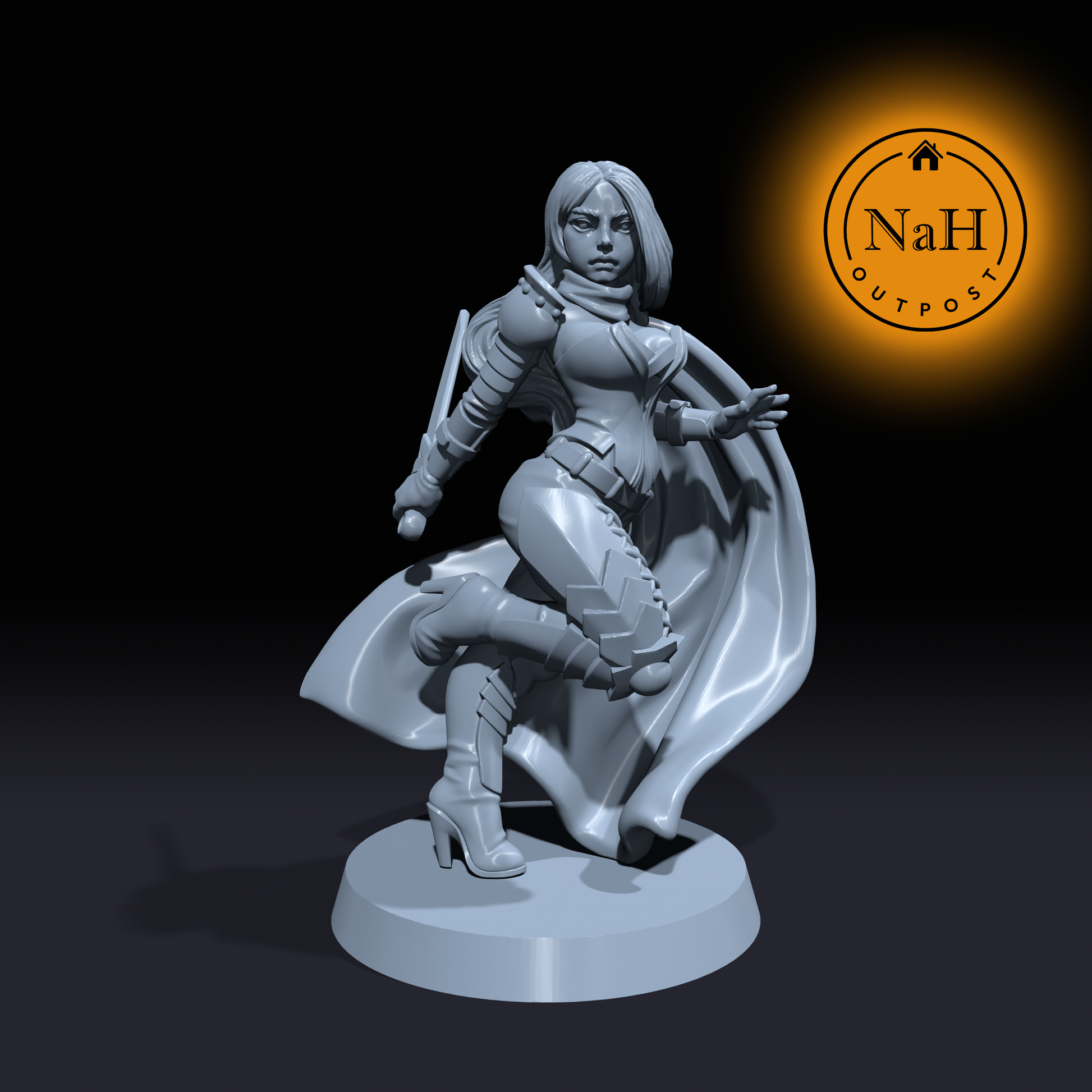 Delia, The Swift | Rogue or Fighter | Pinup miniature for Tabletop games like D&D and War Gaming| Dungeons and Dragons Mini