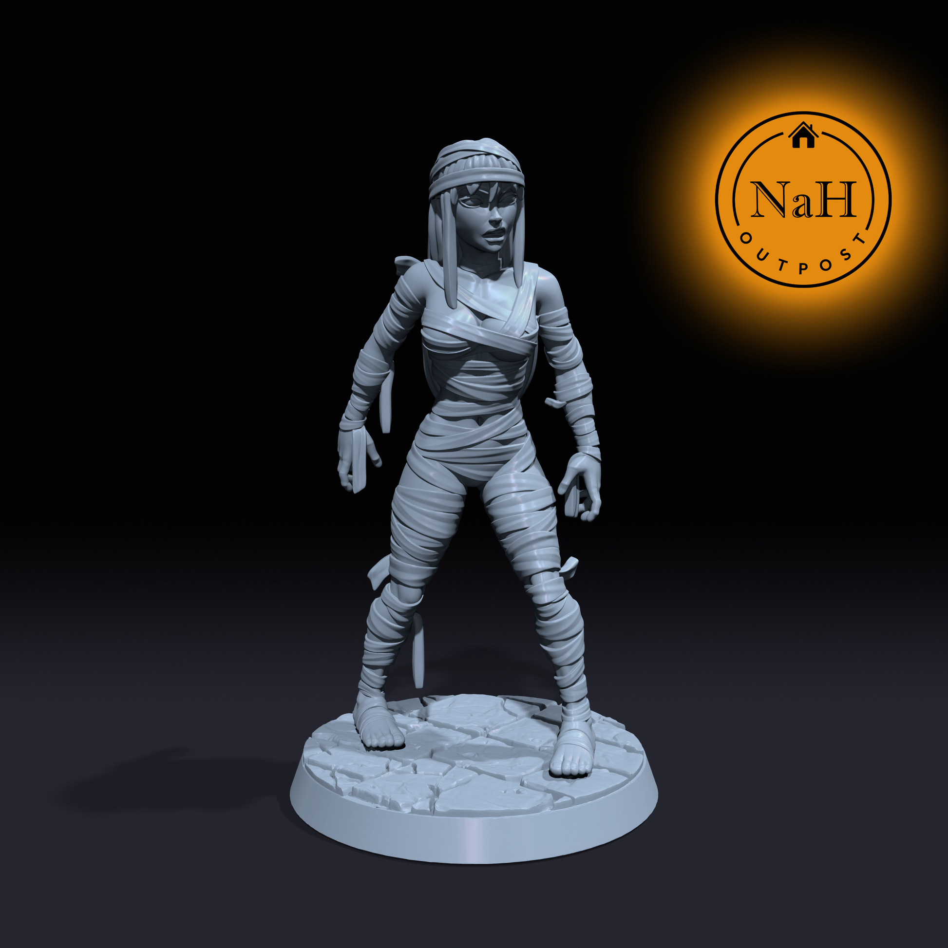 Nefertari Sandwhisper | Female Mummy | Sexy Pinup miniature for Tabletop games like D&D and War Gaming| Dungeons and Dragons Mini | RN estudio