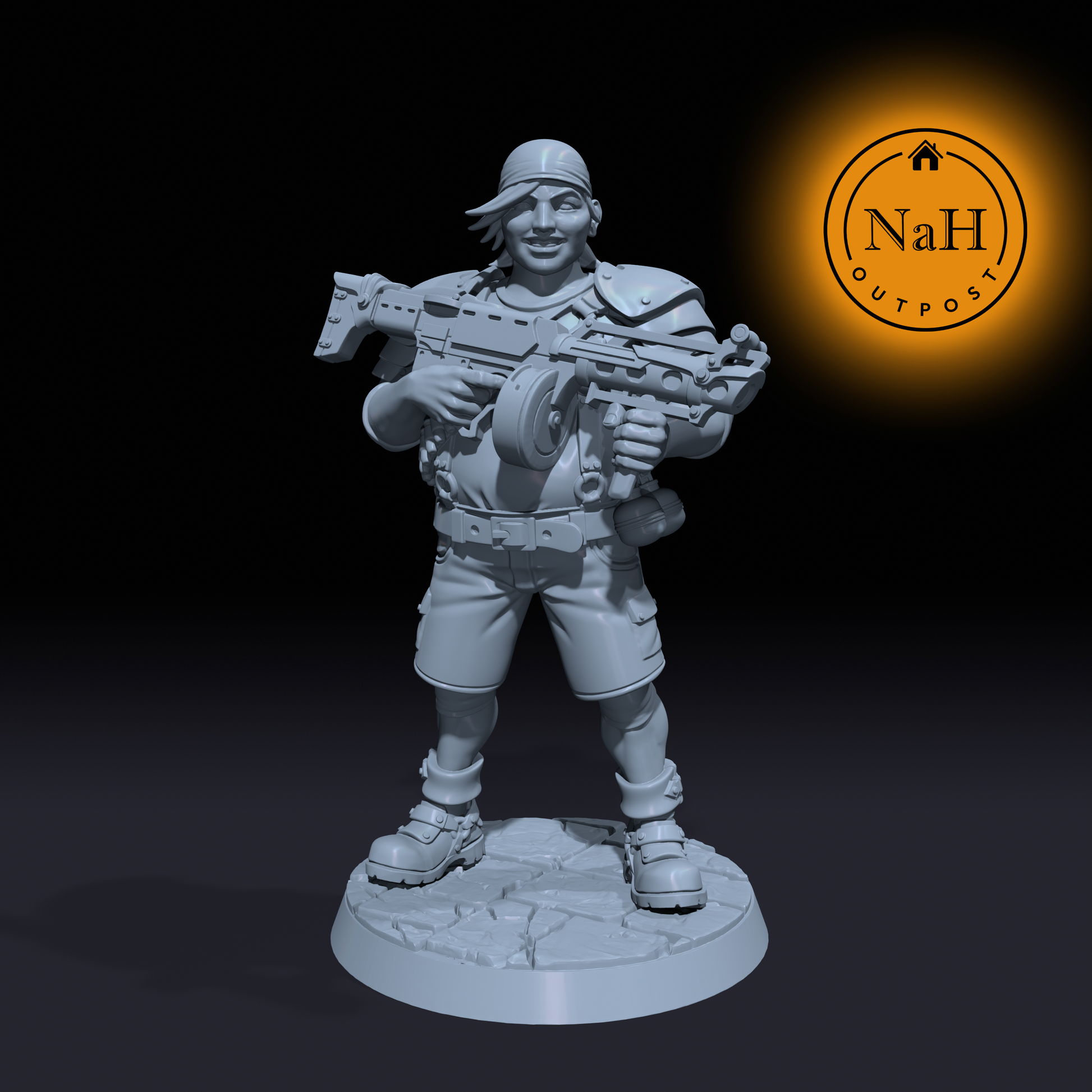 Bruno Thunderdrum | Wedge | Human Gunslinger miniature for Tabletop games like D&D and War Gaming| Dungeons and Dragons Mini | RN estudio