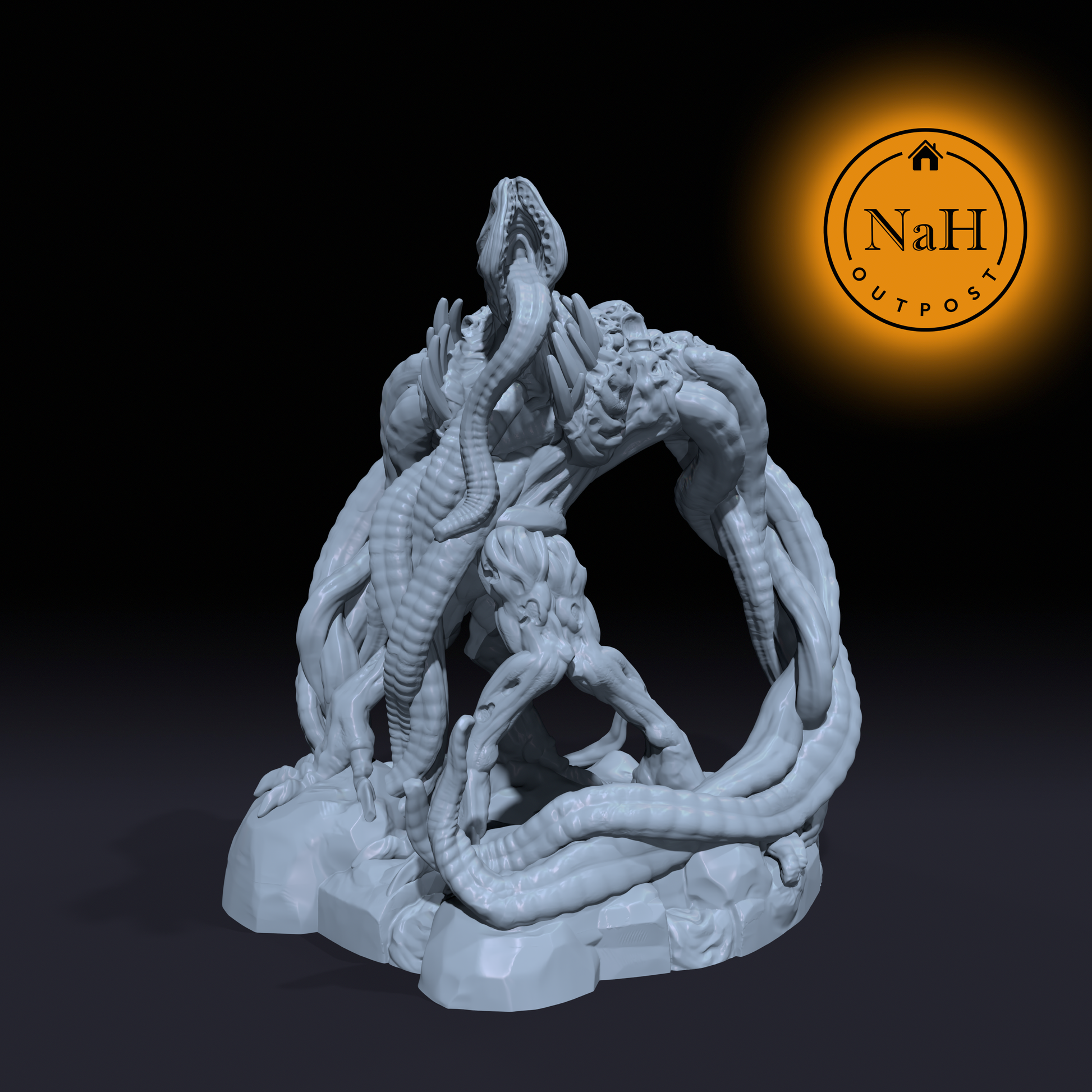 Throsk, Maw of Sinful Hunger | Amalgamation of Lust Aberration Miniature for Tabletop games like D&D and War Gaming | Dungeons and Dragons Mini