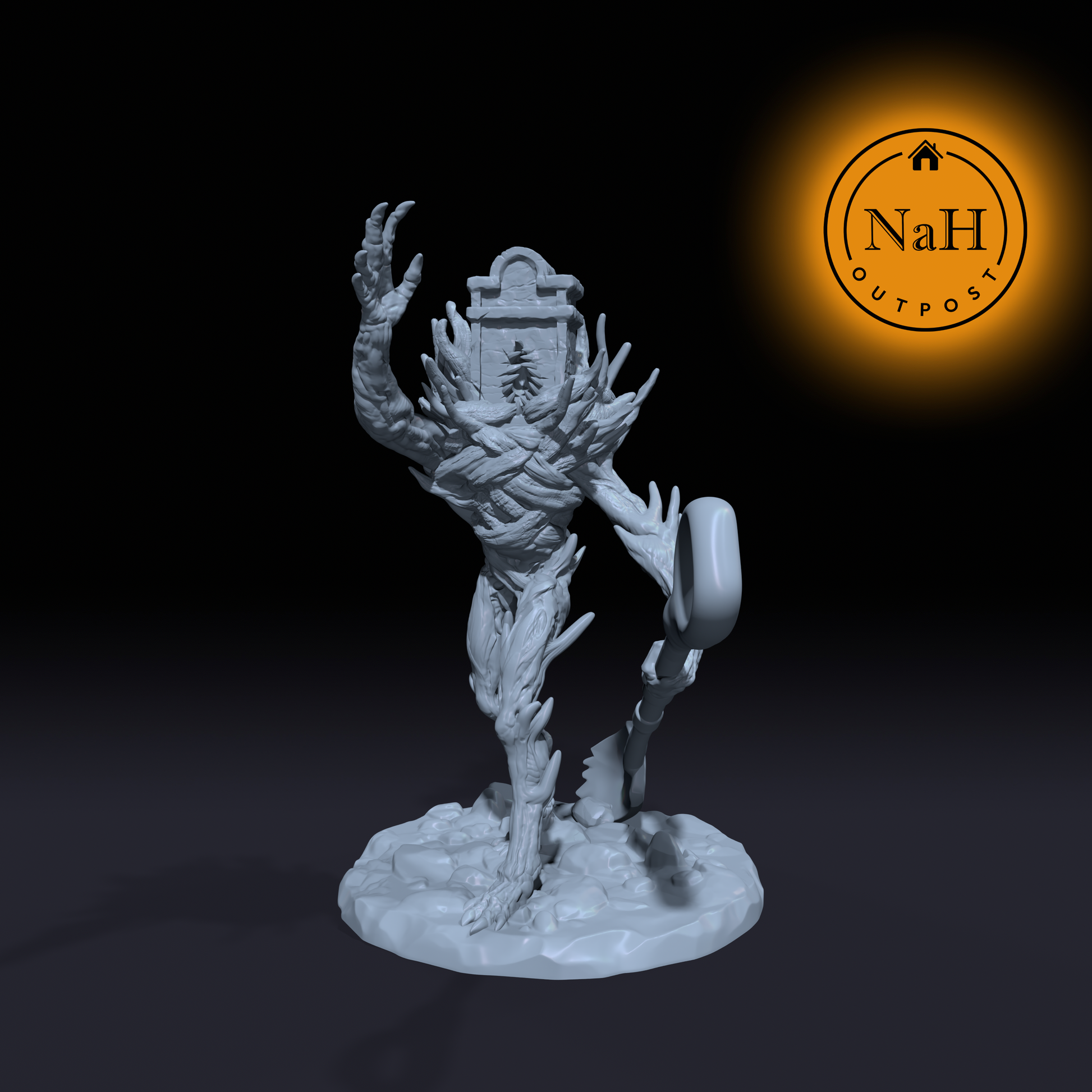 Thornroot, the Gravedigger’s Curse | Gravewander Undead Miniature for Tabletop games like D&D and War Gaming | Dungeons and Dragons Mini