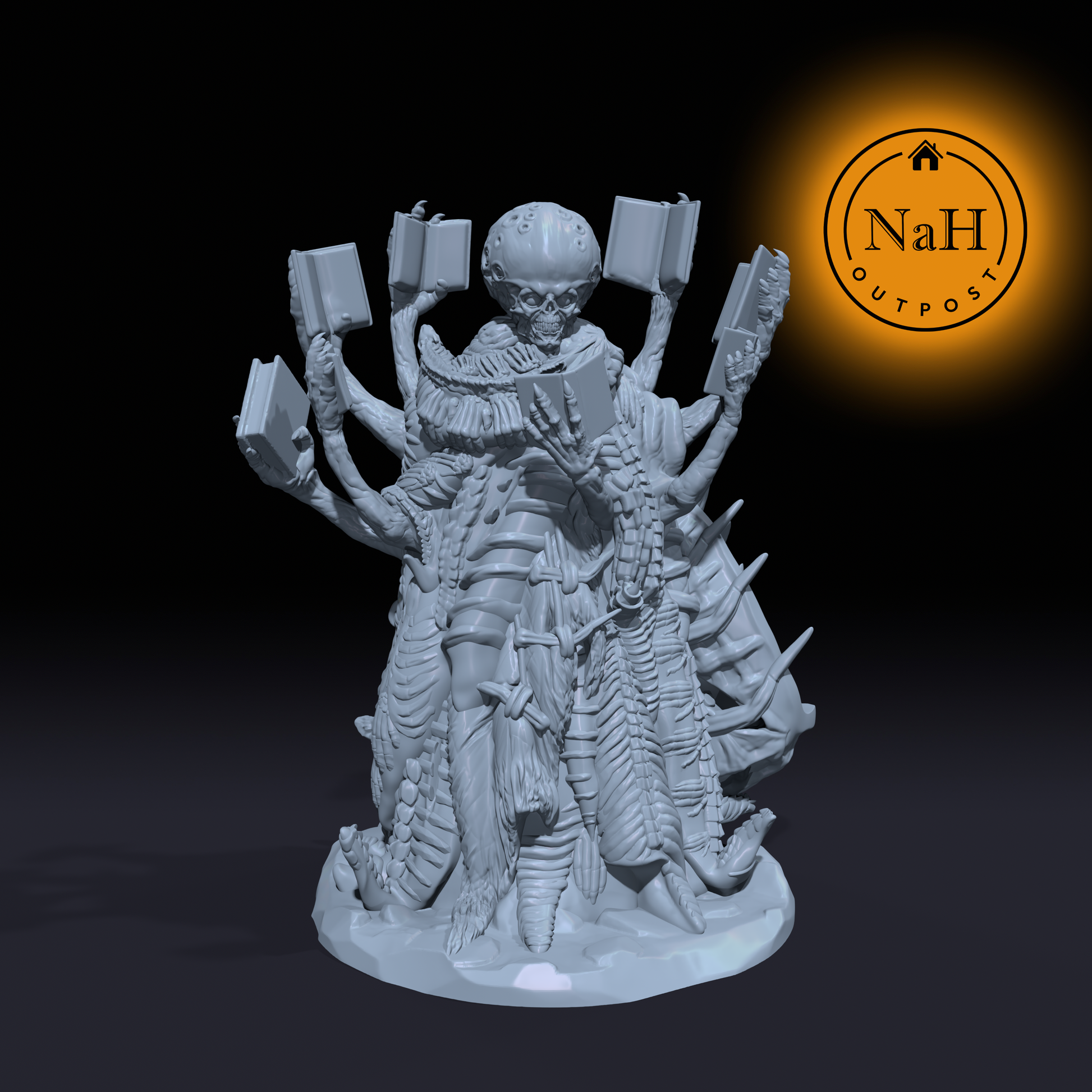 Vyzarthul, the Binder of Unmarked Graves | Greater Necromancer Monster Miniature for Tabletop games like D&D and War Gaming | Dungeons and Dragons Mini