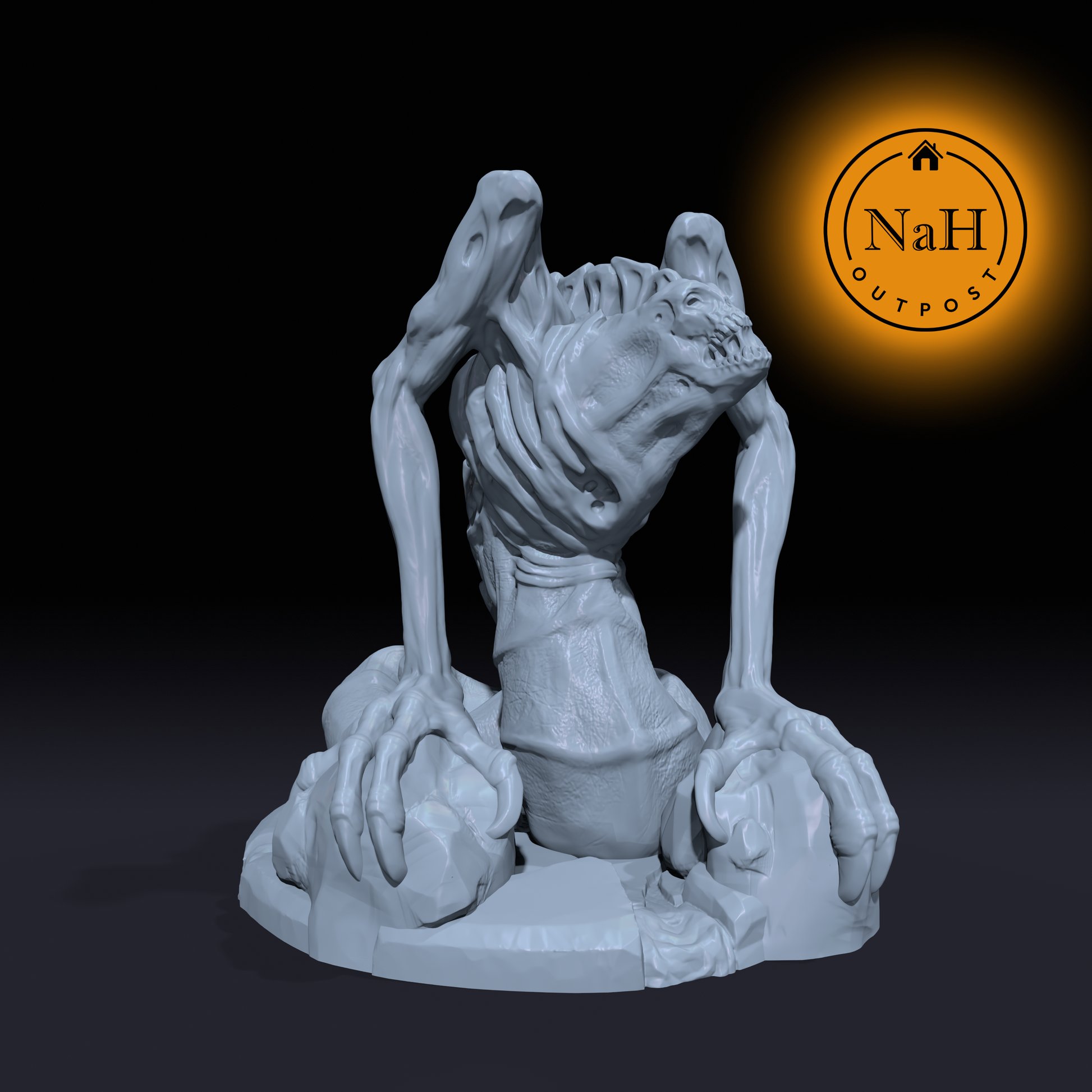 Miremaw, the Crawling Grief | 02L017 Languid Dragger Monster Miniature for Tabletop games like D&D and War Gaming | Dungeons and Dragons Mini