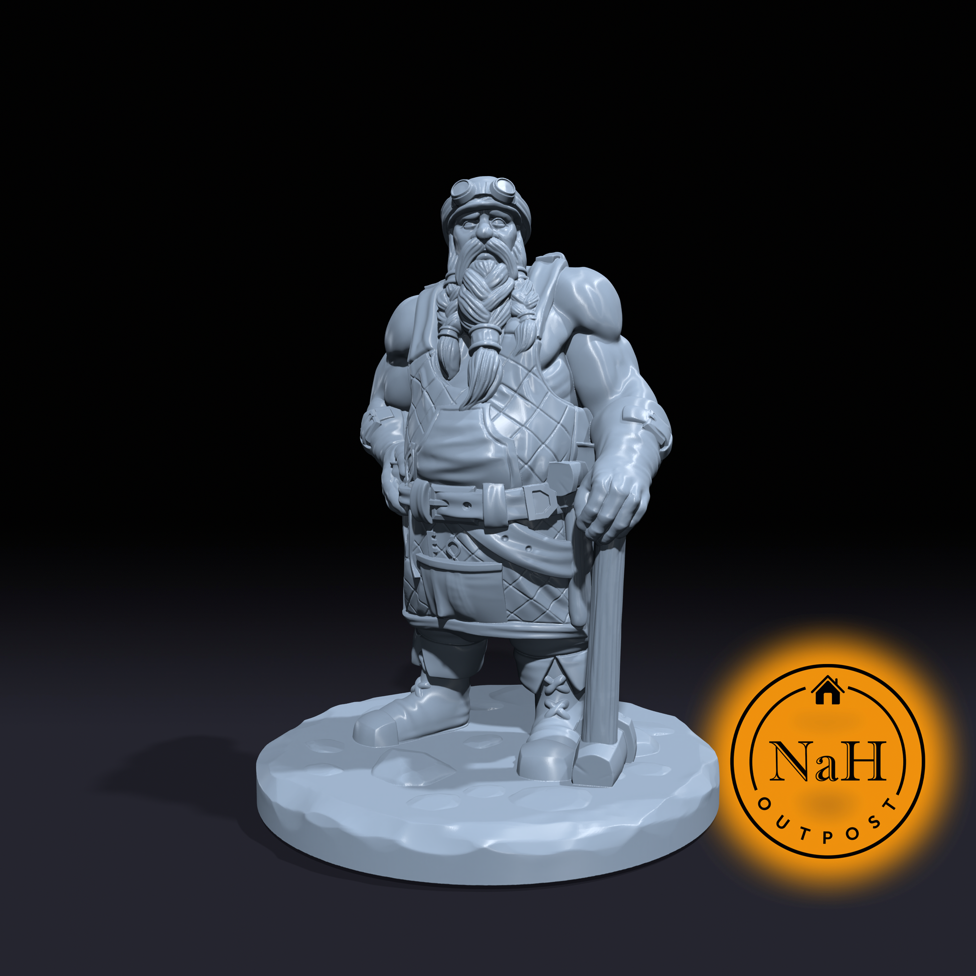 Brom Forgeborn | Dwarf Blacksmith Miniature for Tabletop games like D&D and War Gaming
