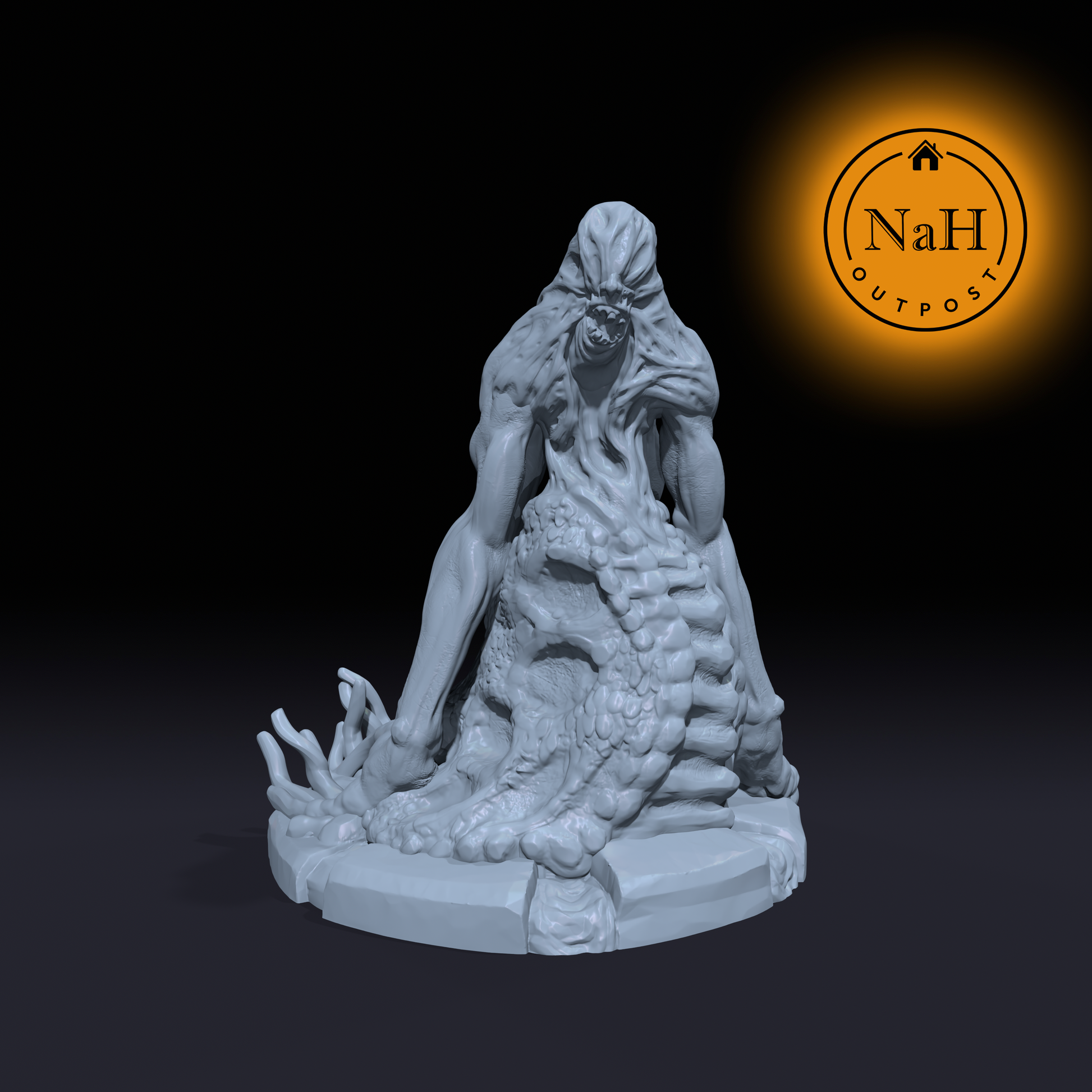 Slorrath, the Flesh Unbound | Writhe Slug Monster Miniature for Tabletop games like D&D and War Gaming | Dungeons and Dragons Mini