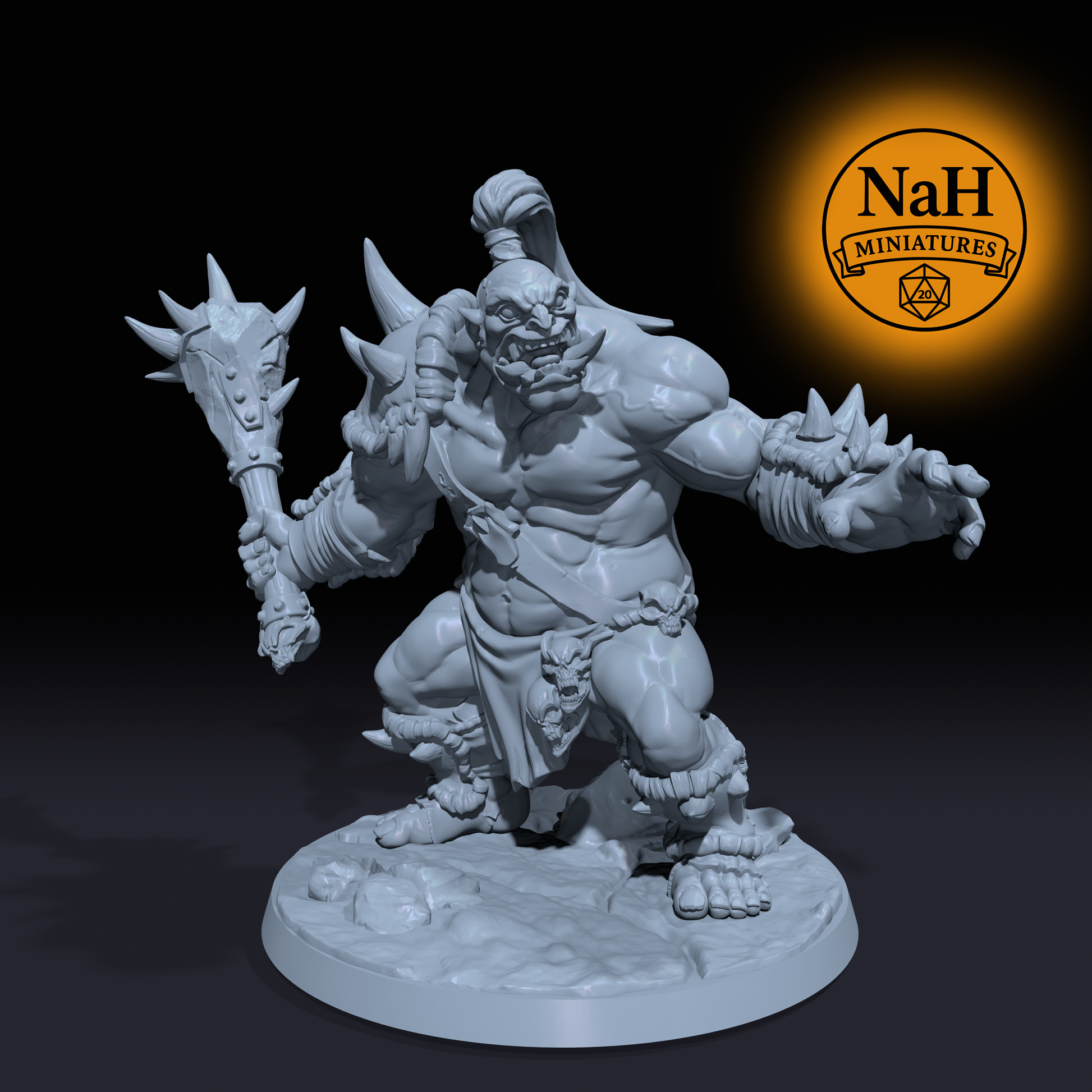 Ogre Marauders | Modular Warband Set | Ogre Raiders, Tribal Brutes miniatures for D&D, Pathfinder, and Daggerheart | TTRPG Mini