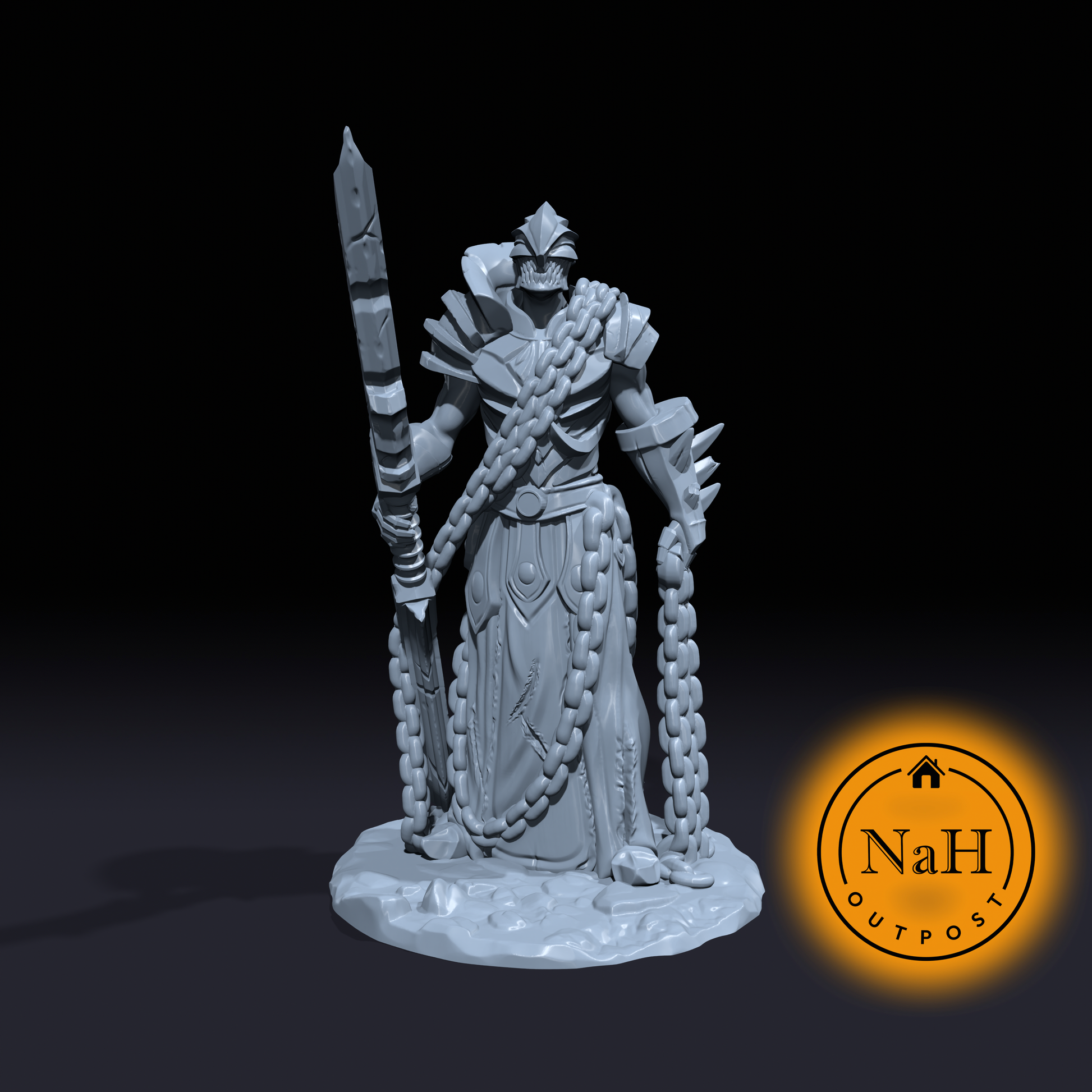Blood Knight | Fiend Fighter Miniature for Tabletop games like D&D and War Gaming
