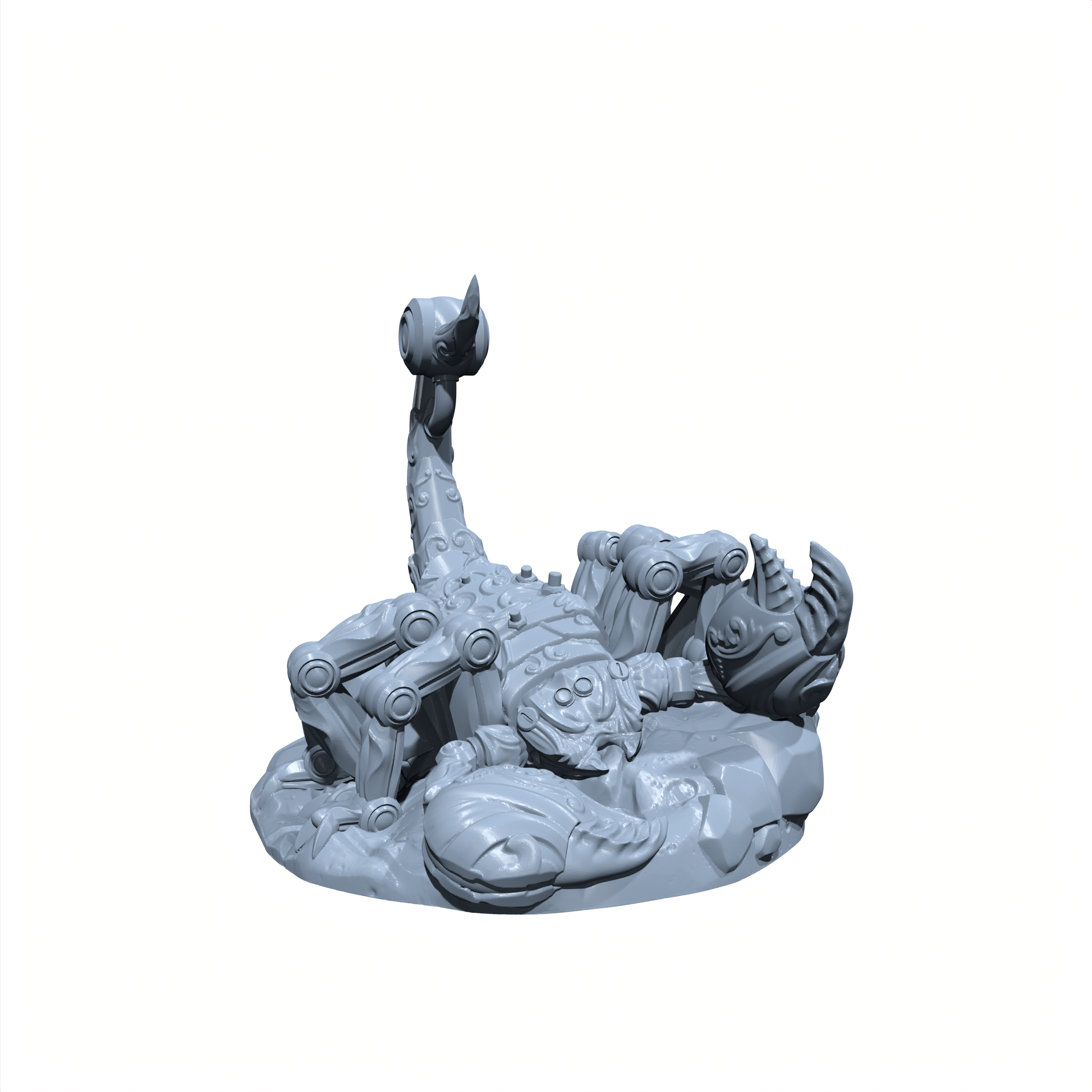Tinkerclaw, the Iron Stinger | Clockwork Scorpion | Miniature for Tabletop games like D&D and War Gaming
