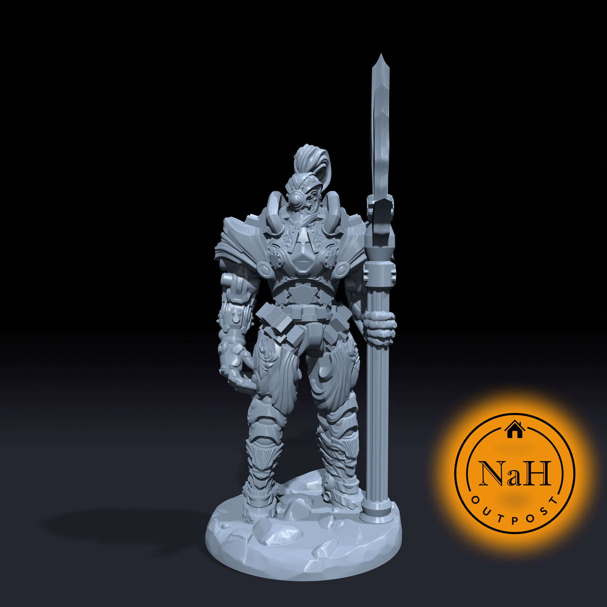 Gideon Gearshroud | Battlebuilt Guard | Clockwork Soldier | Miniature for Tabletop games like D&D and War Gaming