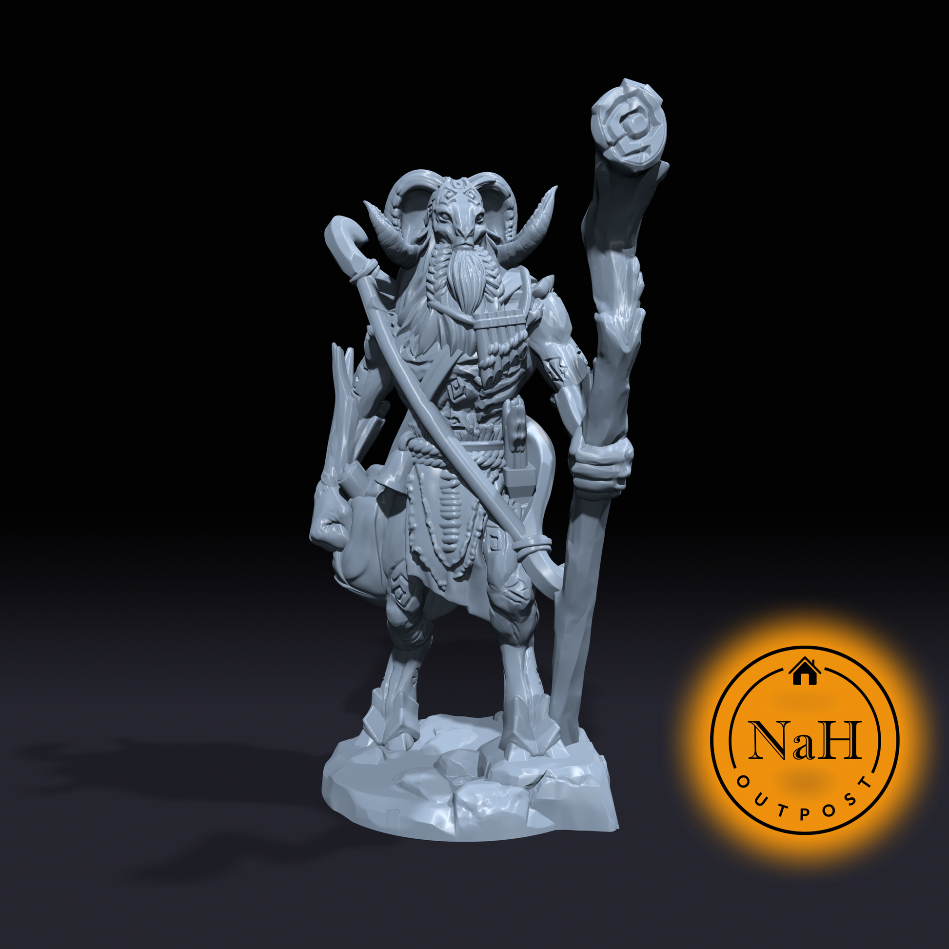 Caelum the Sylvan Sage | Satyr | Cursed Faun | Miniature for Tabletop games like D&D and War Gaming