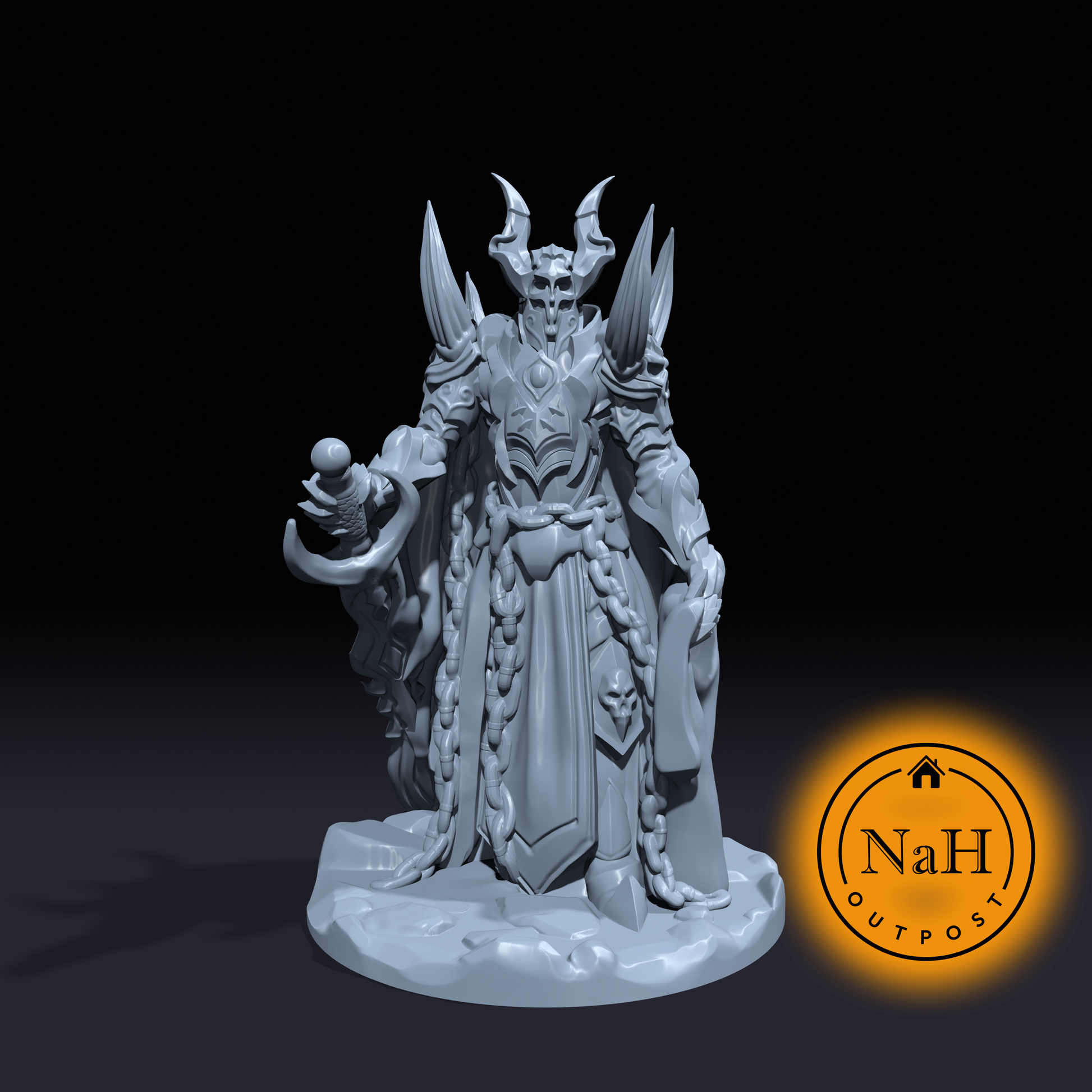 Baron Morghoul the Impaler | Dark Conqueror | Death Knight Miniature for Tabletop games like D&D and War Gaming