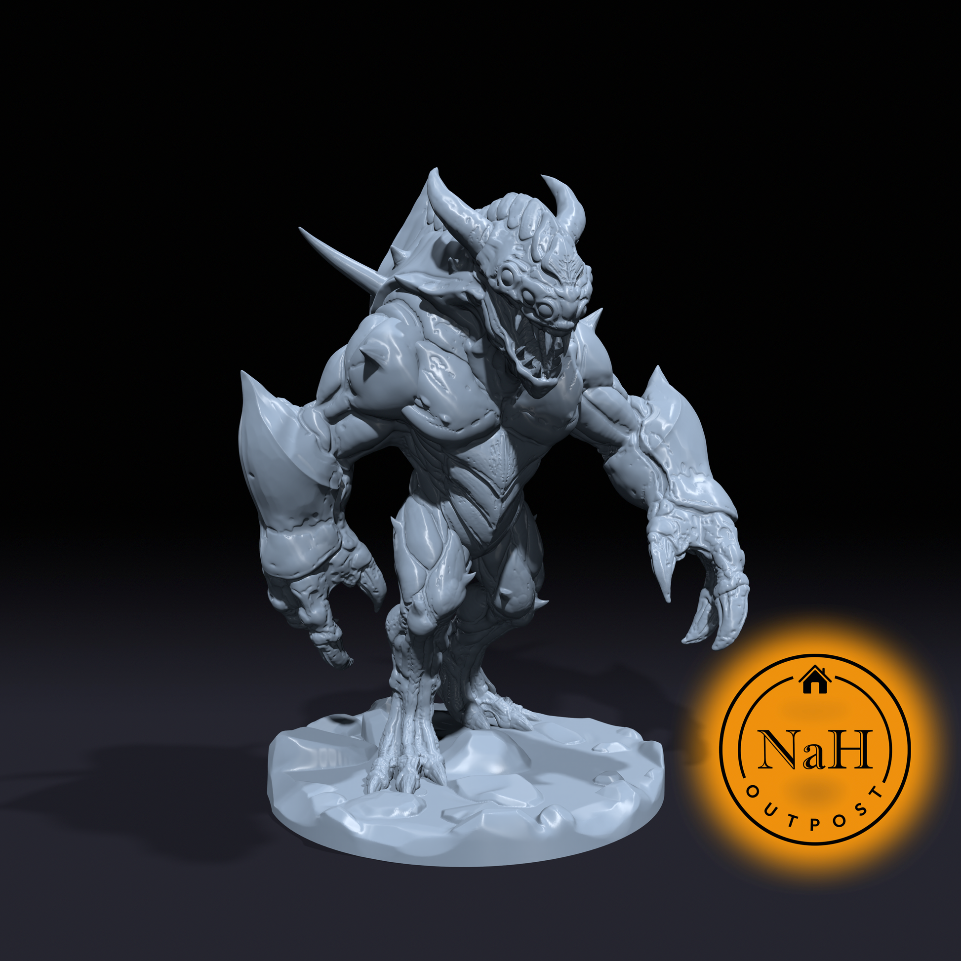 Exoskull the Pitreaver | Delve Devil | Underdark Fiend Miniature for Tabletop games like D&D 5e and TTRPG War Gaming