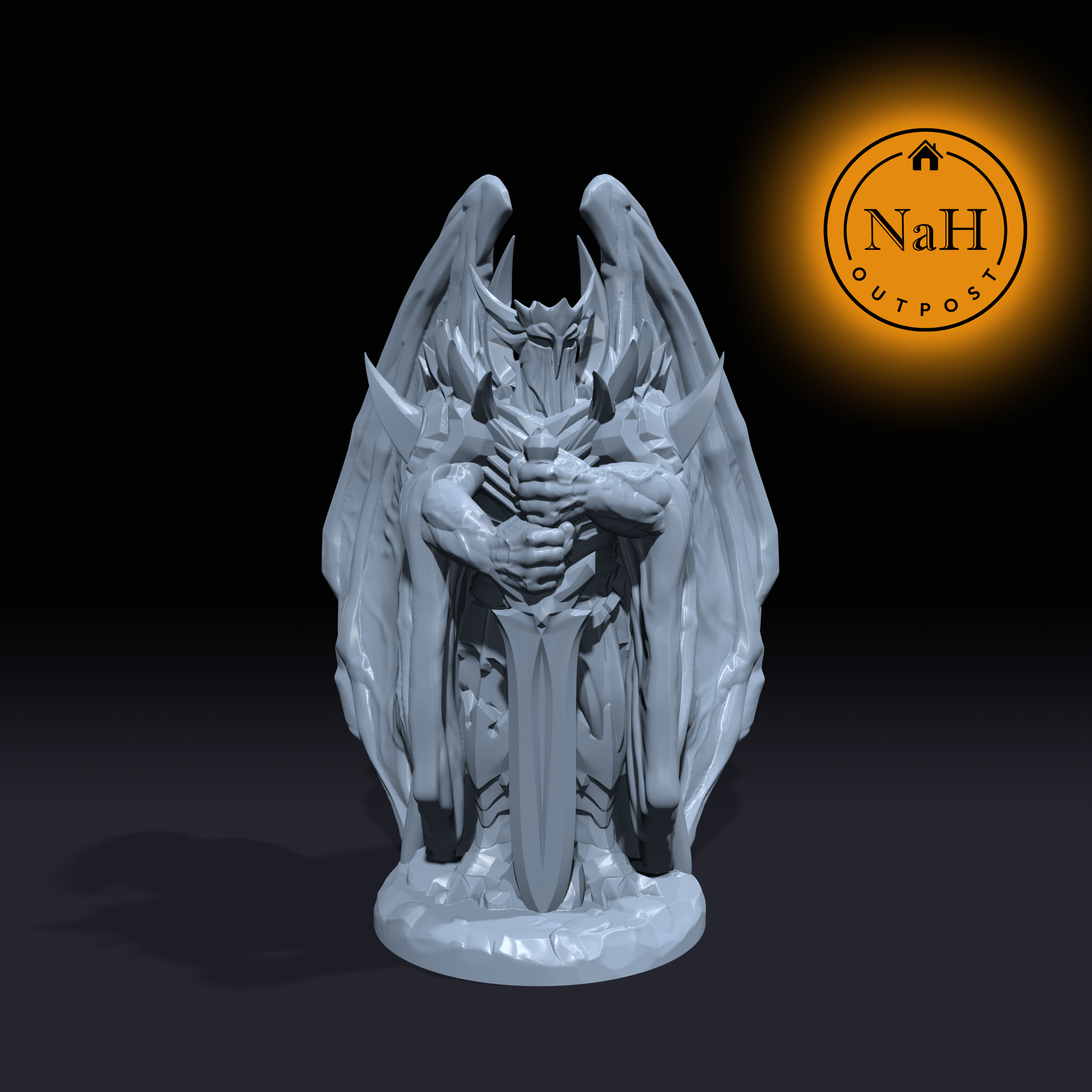 Gathorax, Blade of the Abyss | Infernal Knight | Devil | Devil Knight | Miniature for Tabletop games like D&D and War Gaming