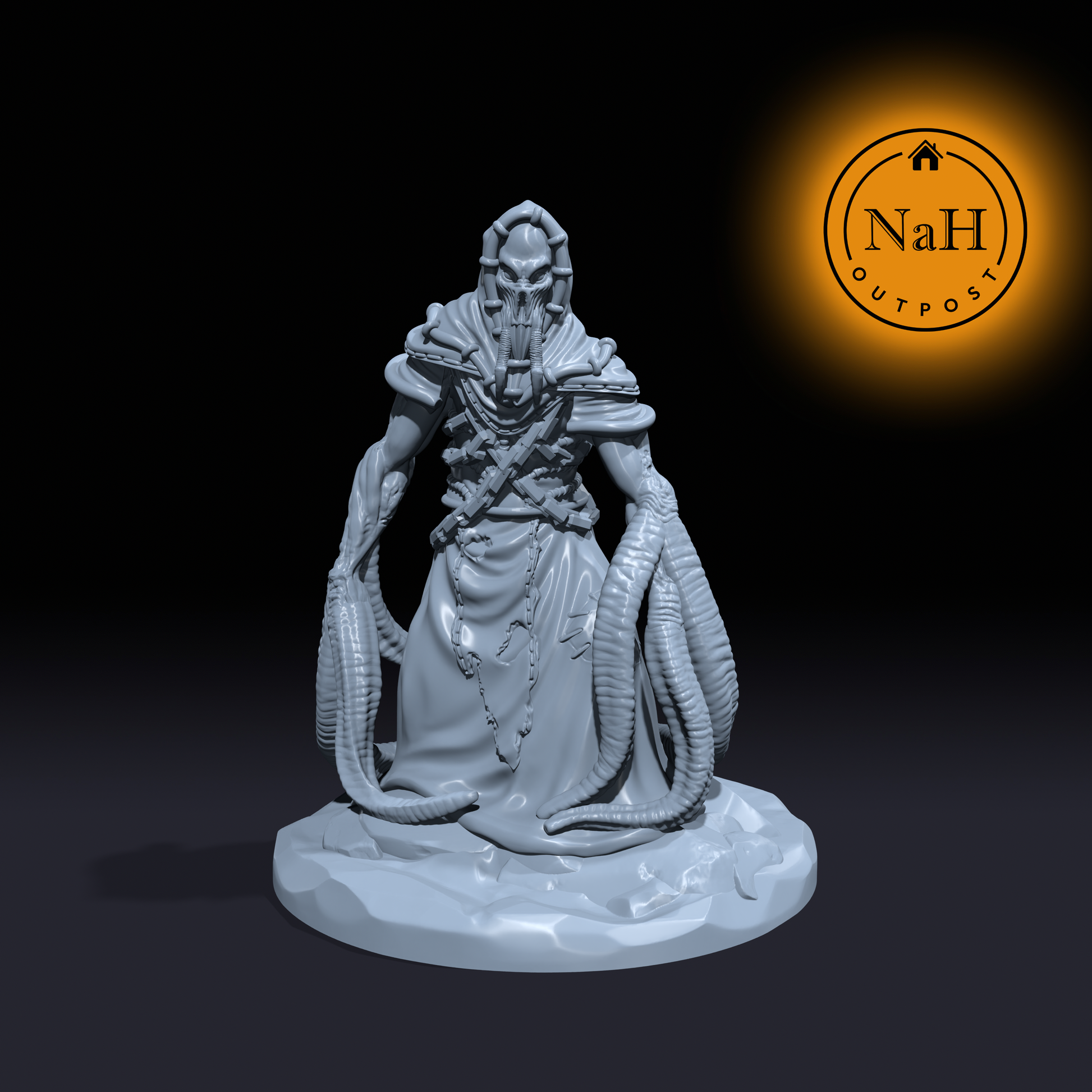 Morbus the Blightshade | Disease Wraith | Rogue Flayer | Aberration Miniature for Tabletop games like D&D 5e and TTRPG War Gaming