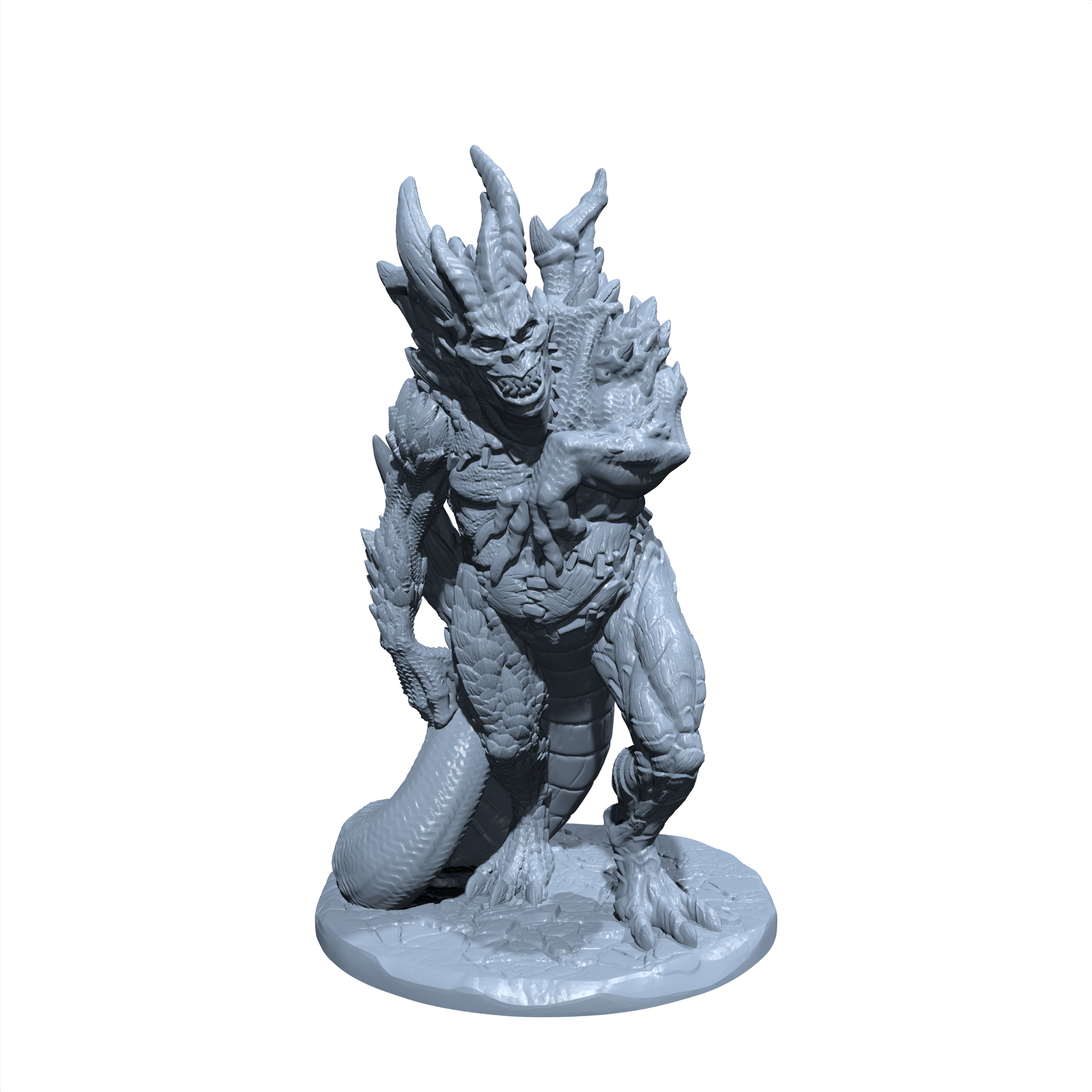 Vryzek, Patchwork of Scales | Dragon Flesh Golem | Miniature for Tabletop games like D&D and War Gaming