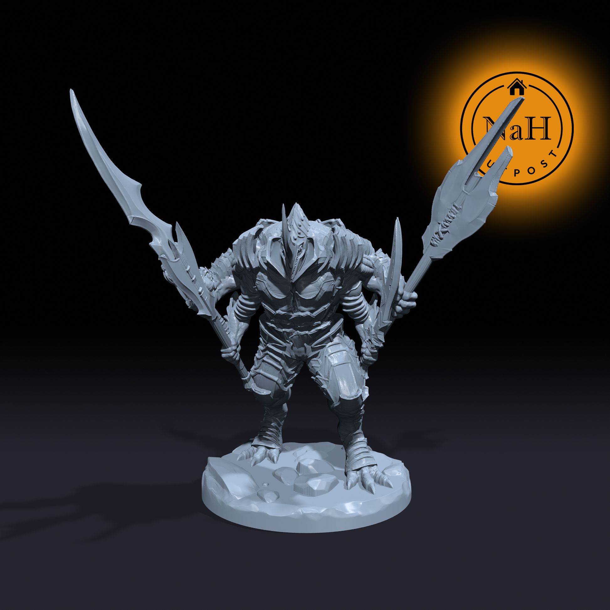 Xartheon, the Blade of Infernos | Eldritch Knight | Aberration miniature for Tabletop games like D&D and War Gaming| Created by Rocket Pig Games