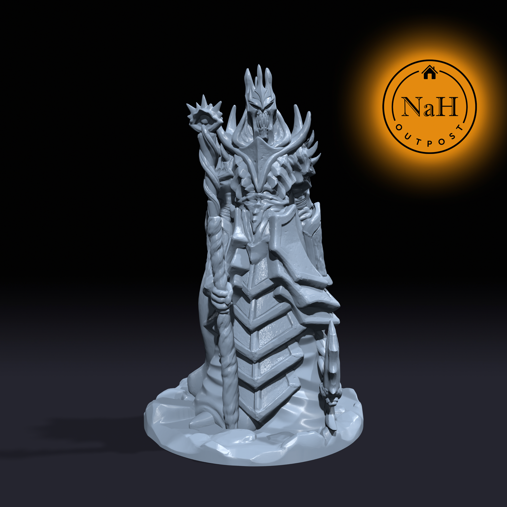 Valthorn, the Shadowed Sovereign | Emperor Undeath | Undead miniature for Tabletop games like D&D and War Gaming
