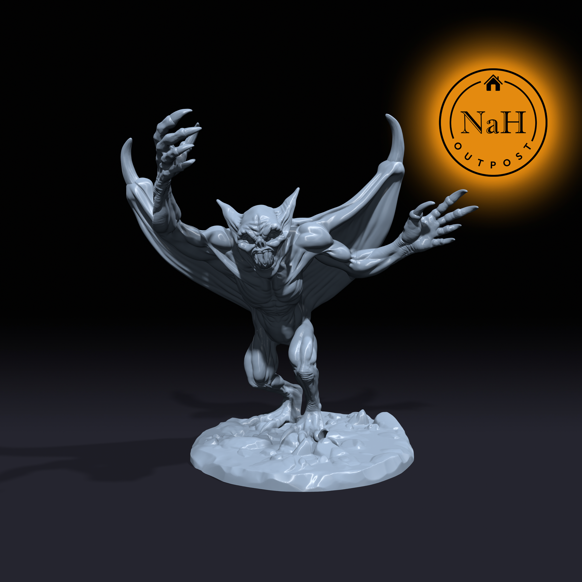 Graven the Stoneheart | False Gargoyle | Stone Elemental Miniature for Tabletop games like D&D 5e and TTRPG War Gaming