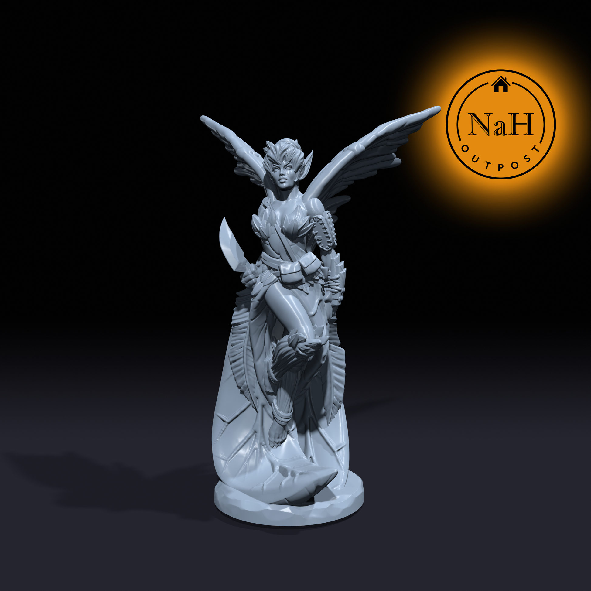 Lunara Moonbloom | Fey Shaman | Fairy Miniature for Tabletop games like D&D and War Gaming