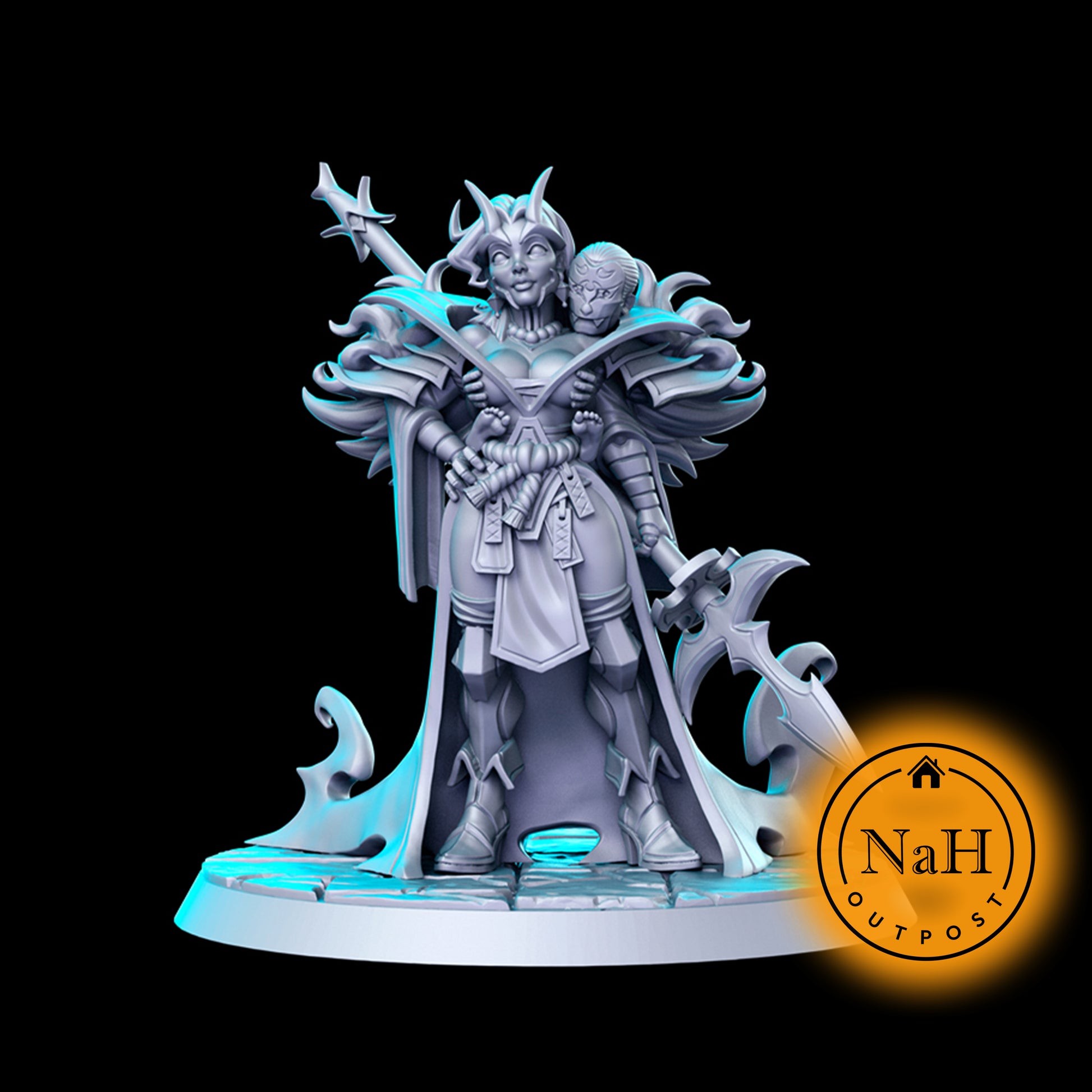 Sakura the Spellhorn | Oni Sorceress | Wizard miniature for Tabletop games like D&D and War Gaming| Dungeons and Dragons Mini | RN estudio