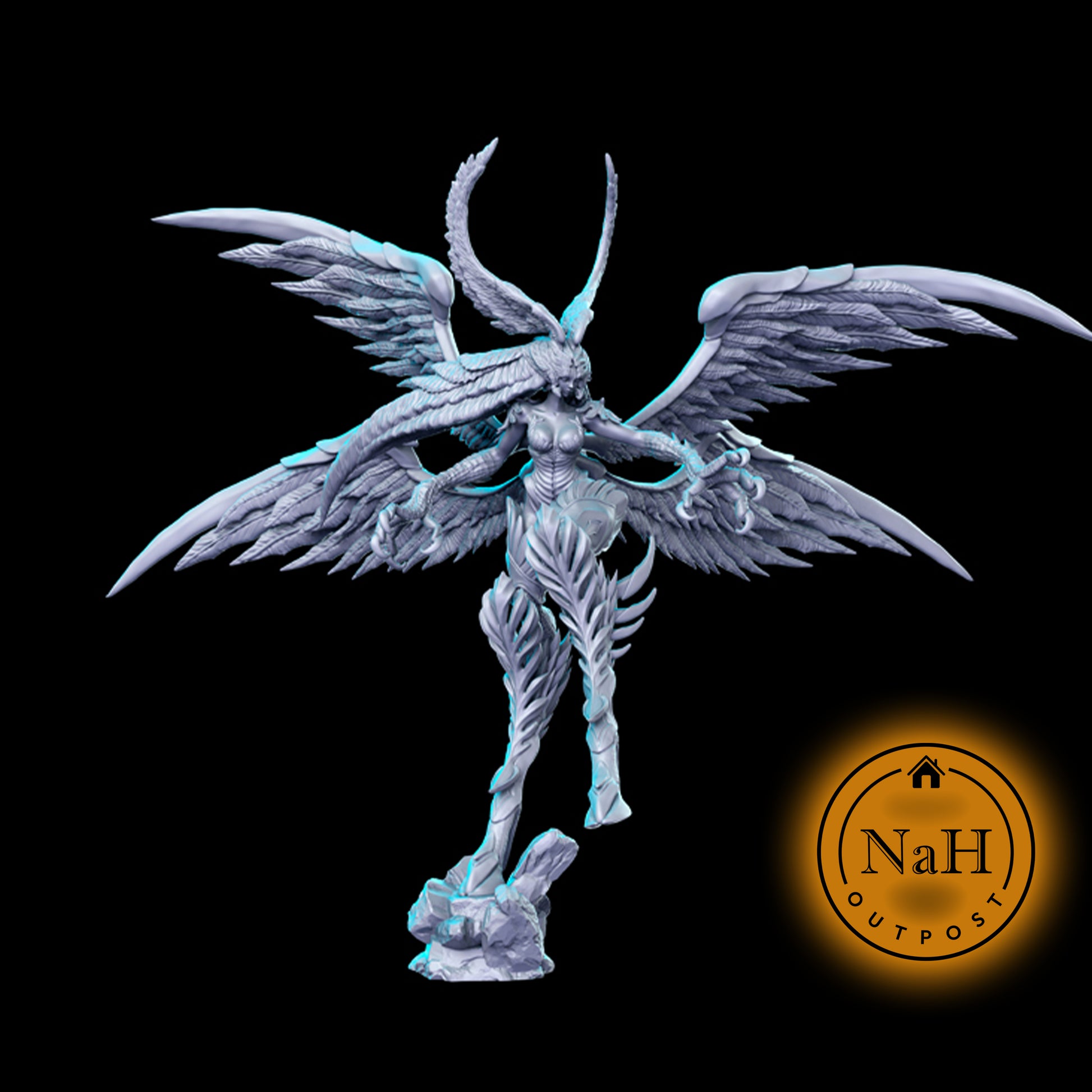 Aello Skydancer | Female Celestial miniature for Tabletop games like D&D and War Gaming| Dungeons and Dragons Mini | RN estudio