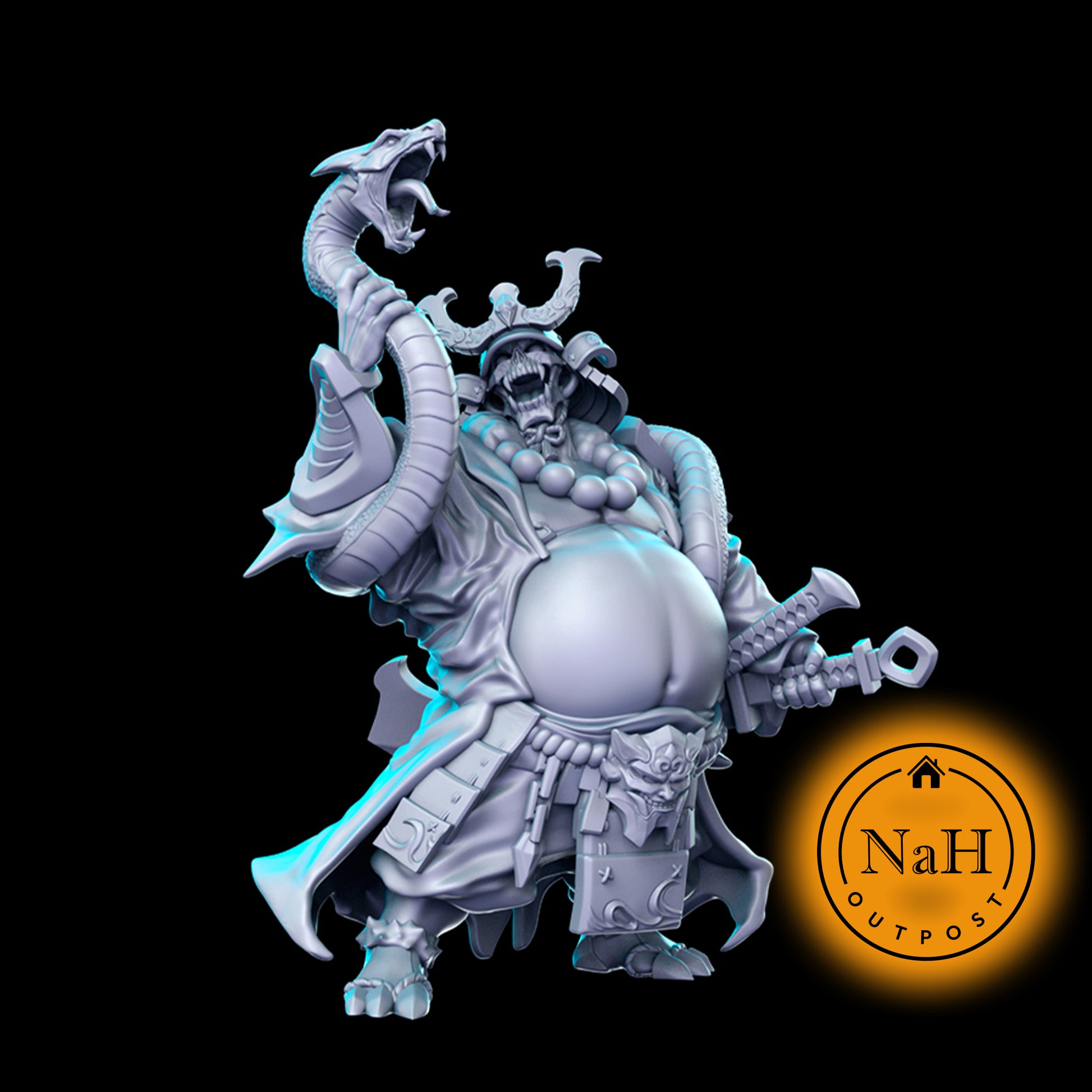 Takuma the Serpentlord | Oni General miniature for Tabletop games like D&D and War Gaming| Dungeons and Dragons Mini | RN estudio